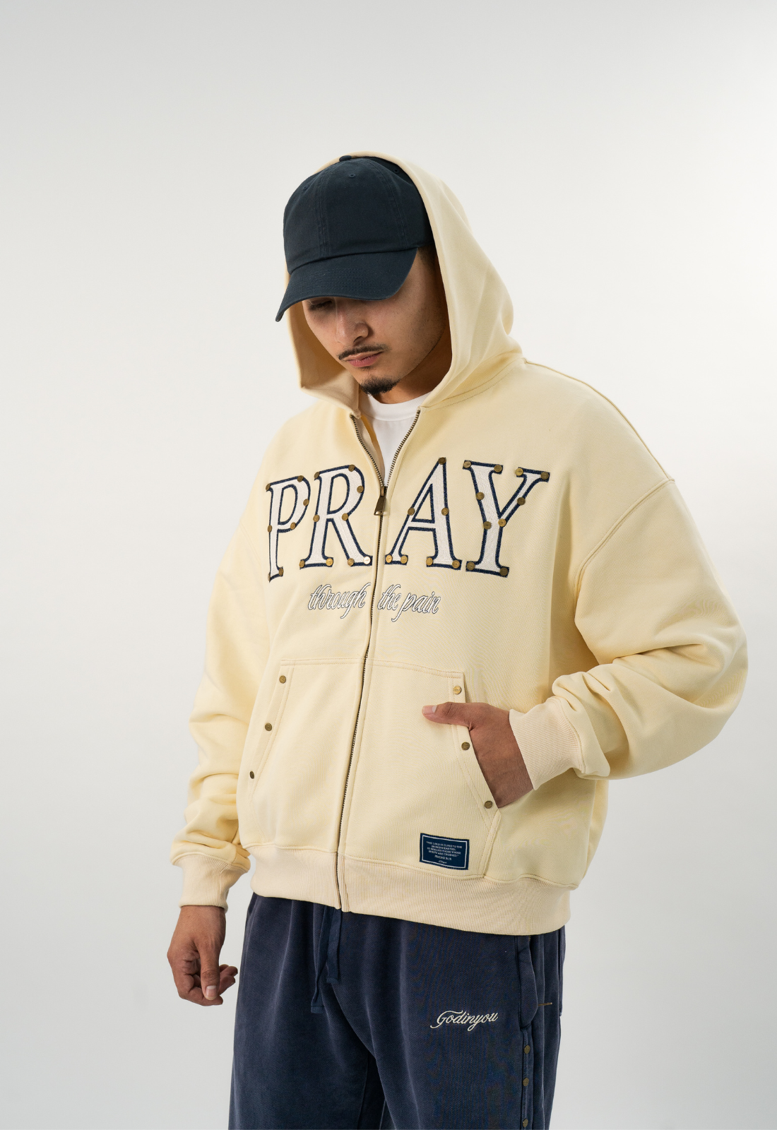 "PRAY" ZIP UP HOODIE