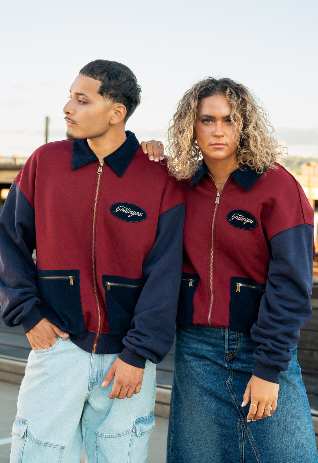 "IMAGINE" CORDUROY FULL-ZIP JACKET