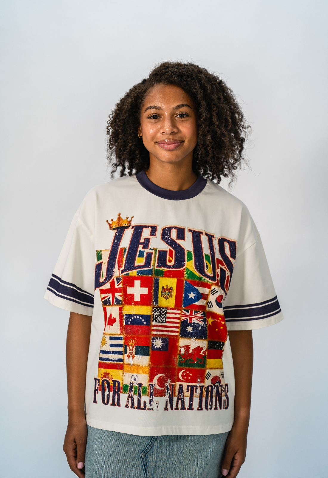 "ALL NATIONS" BOXY TEE