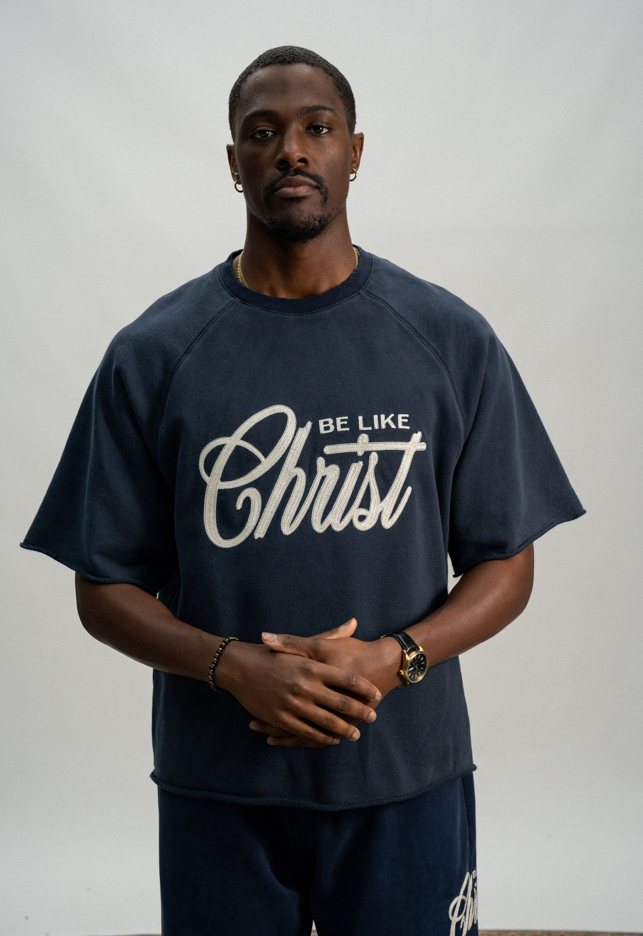 "BE LIKE CHRIST" TEE (NAVY BLUE)