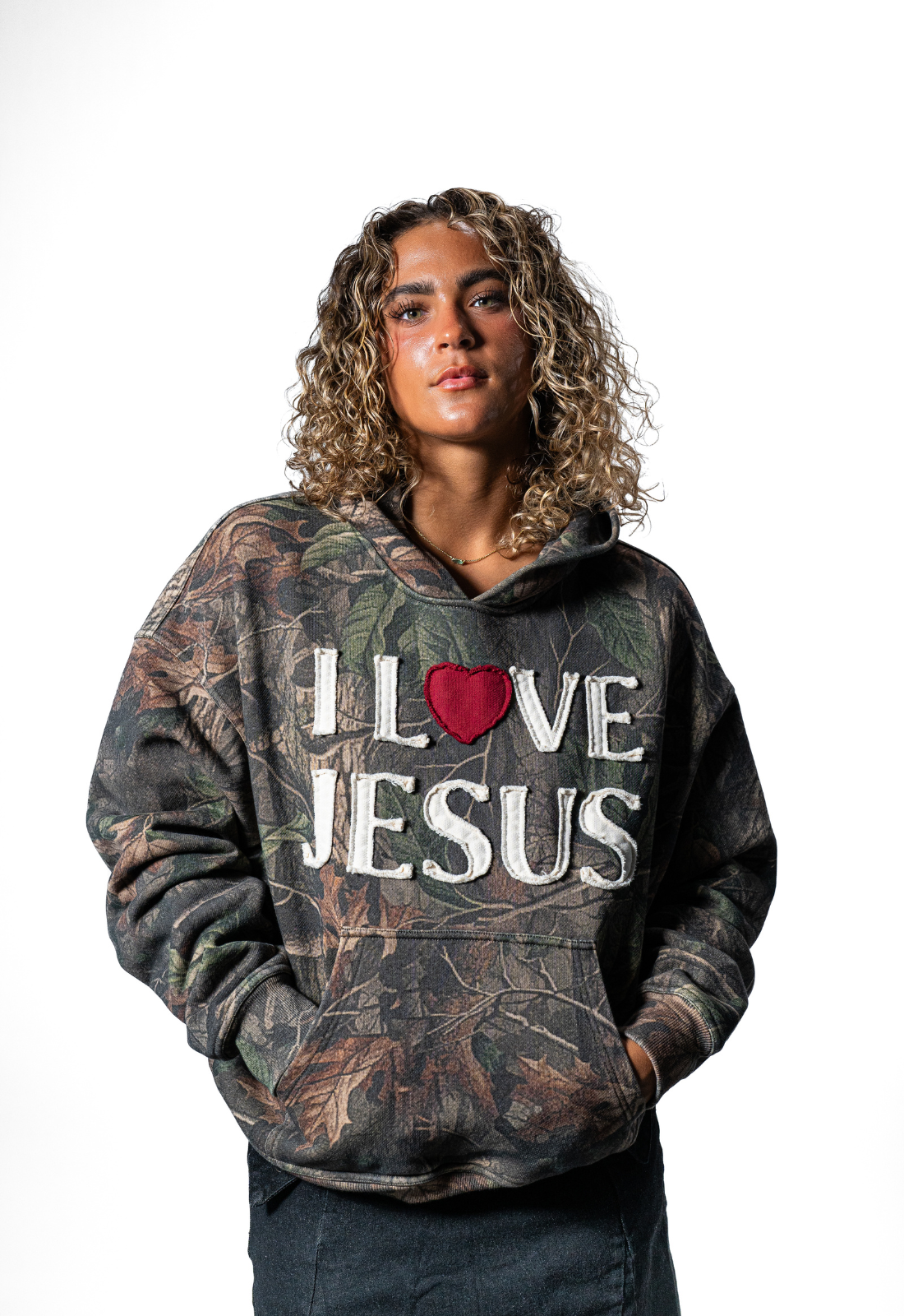 "I LOVE JESUS" HOODIE (CAMO)