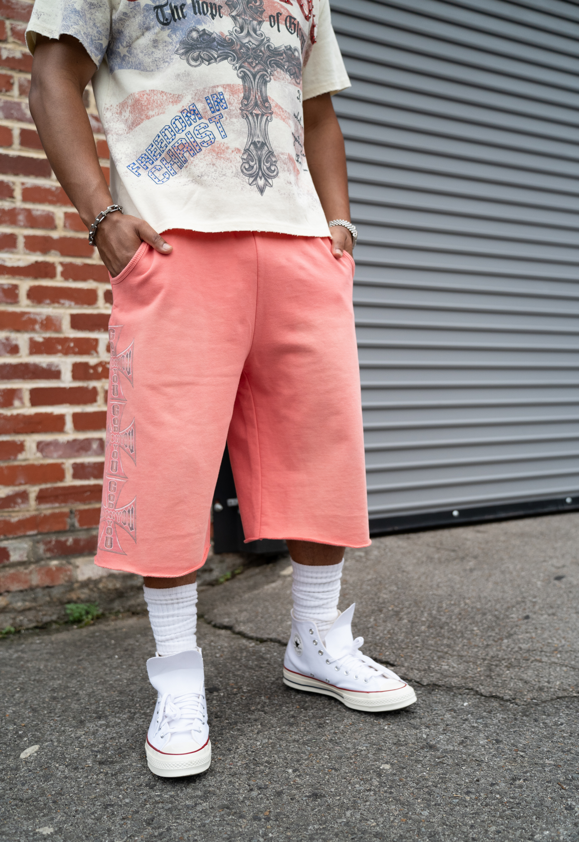 "CHOPPER" SWEATSHORTS (CORAL)