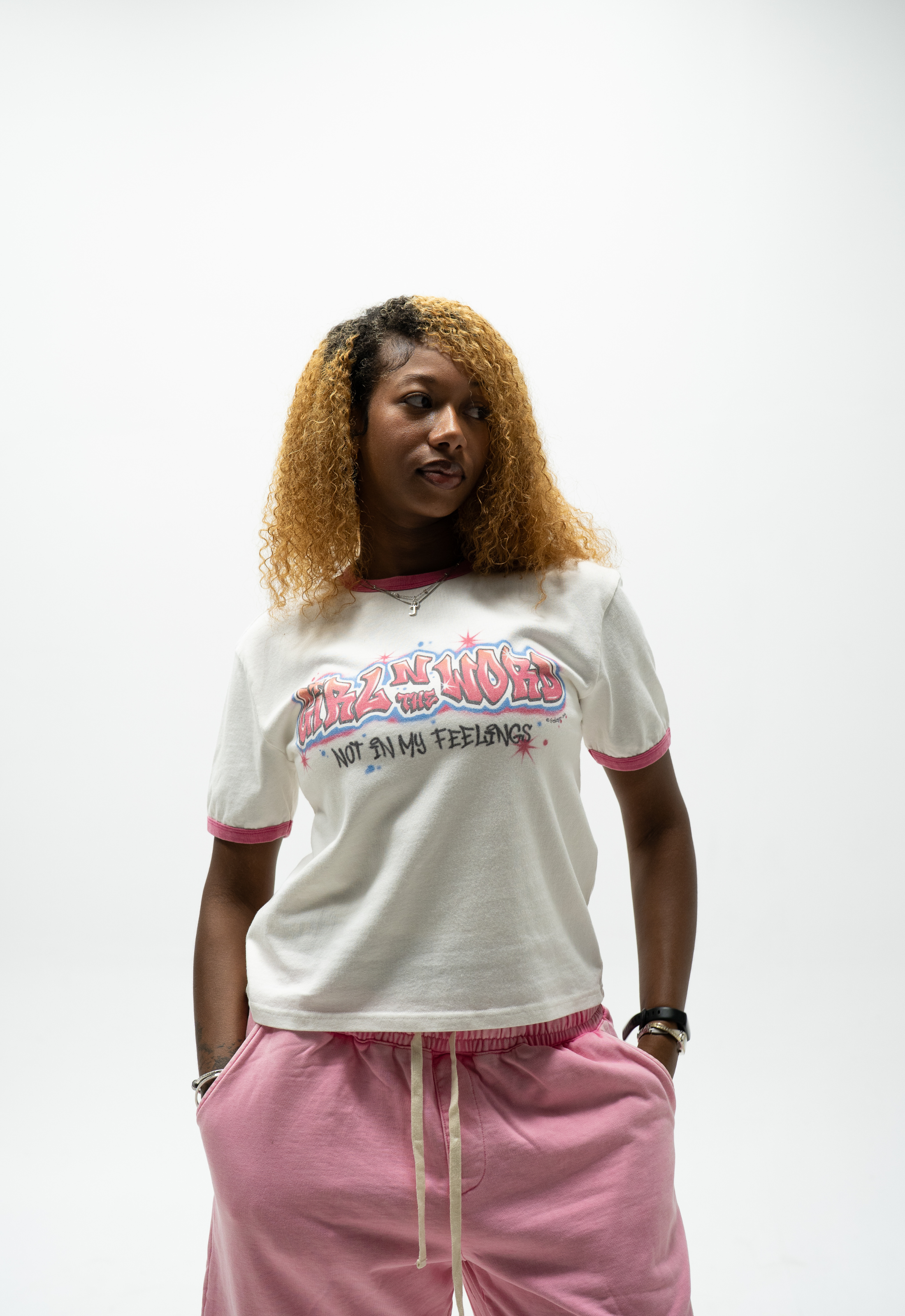 "GIRL N THE WORD" RINGER TEE