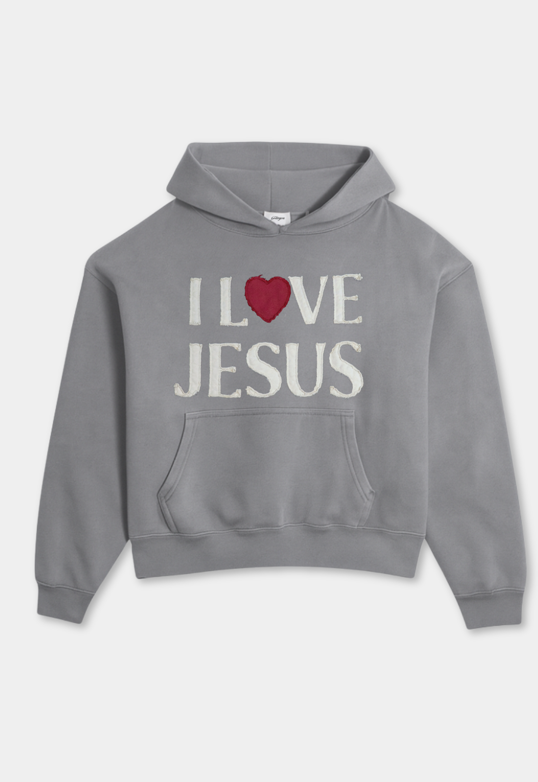 "I LOVE JESUS" HOODIE (GREY)