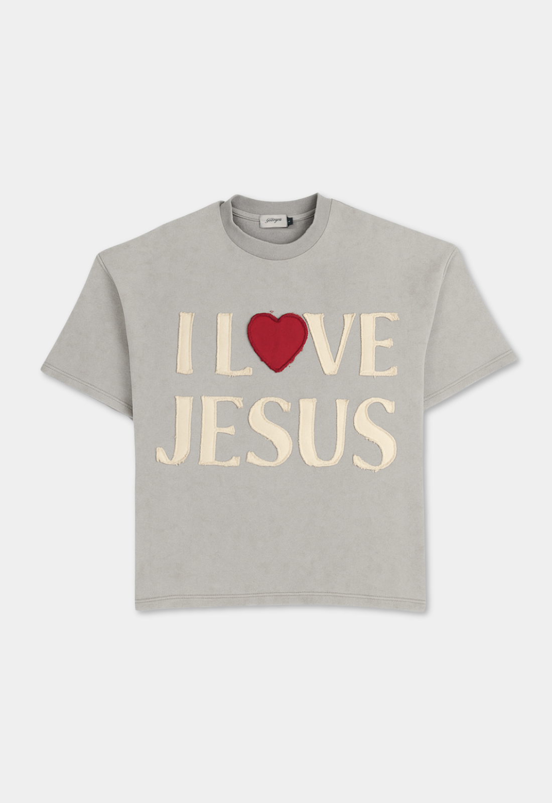 "I LOVE JESUS" TEE (STONE)
