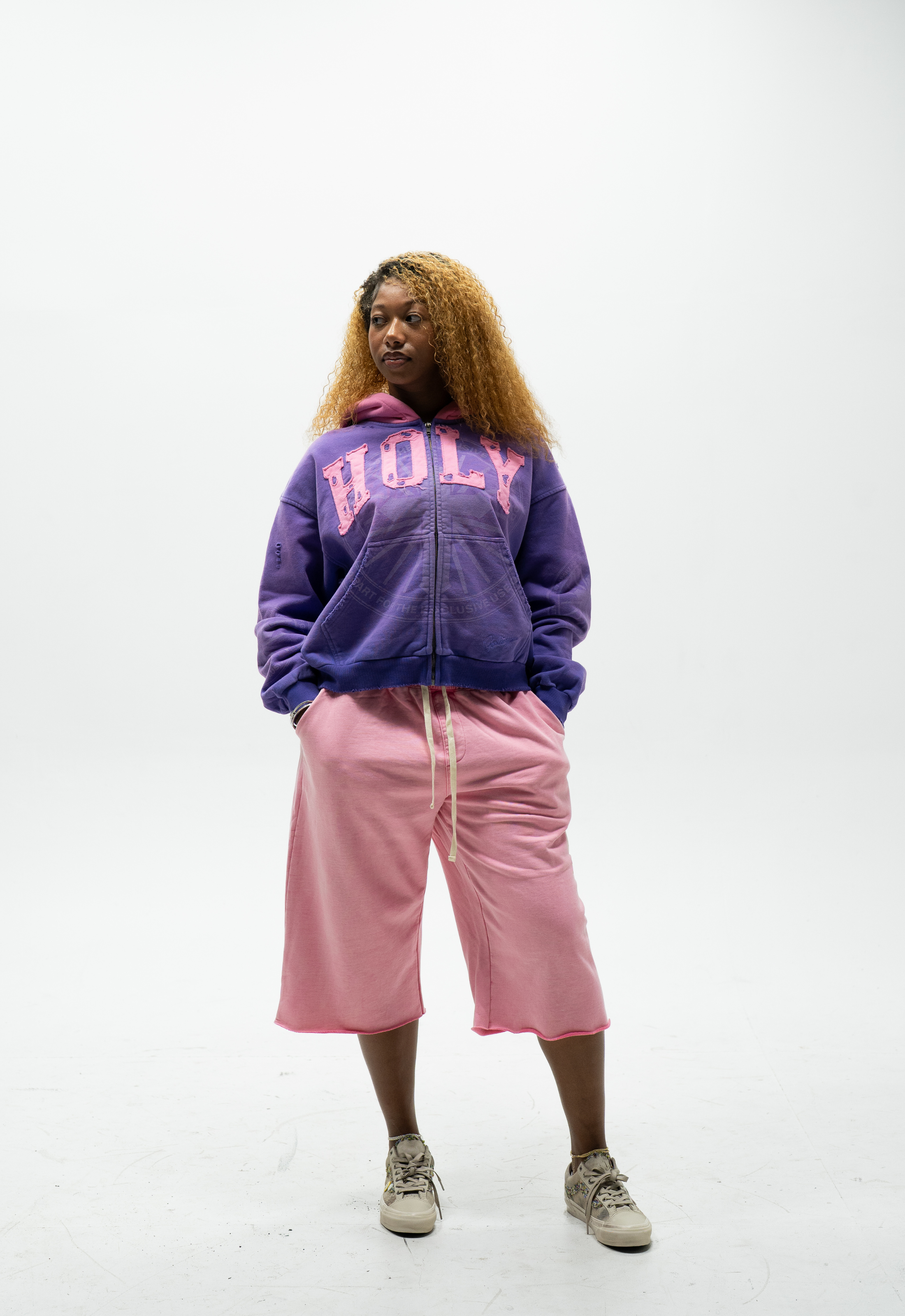 "HOLY" ZIP-UP HOODIE