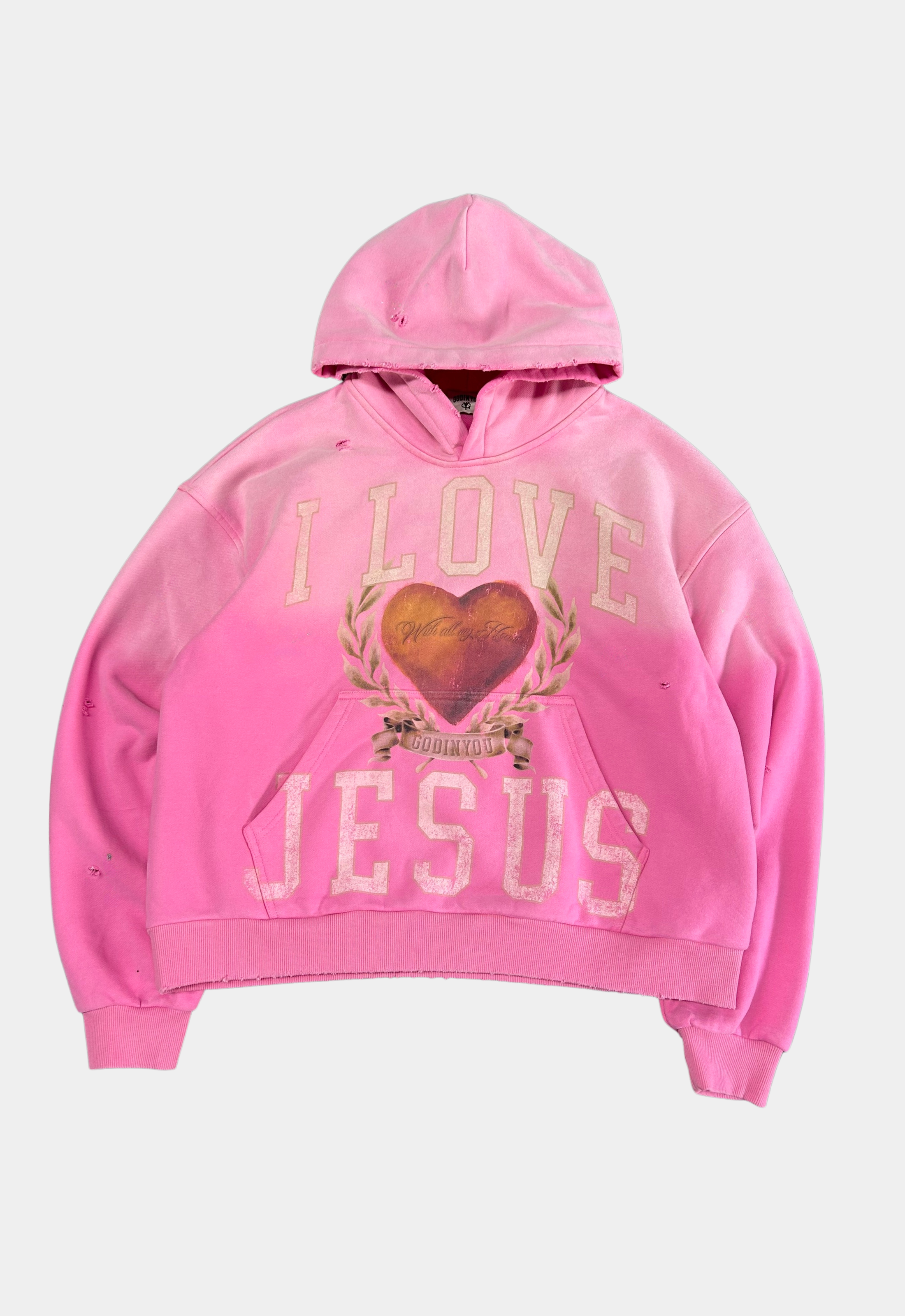 "I LOVE JESUS 2.0" HOODIE (PINK)