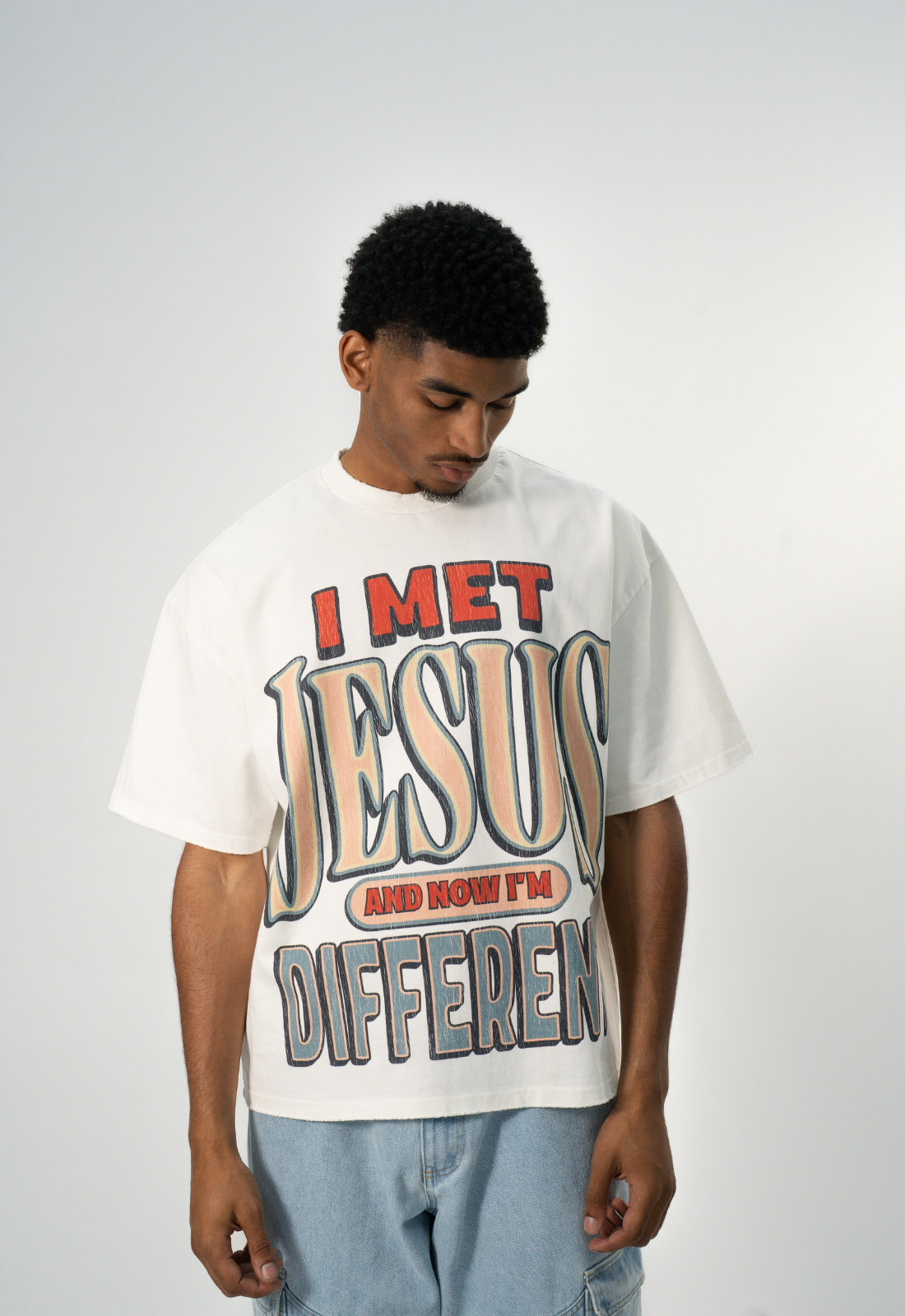"I MET JESUS" BOXY TEE
