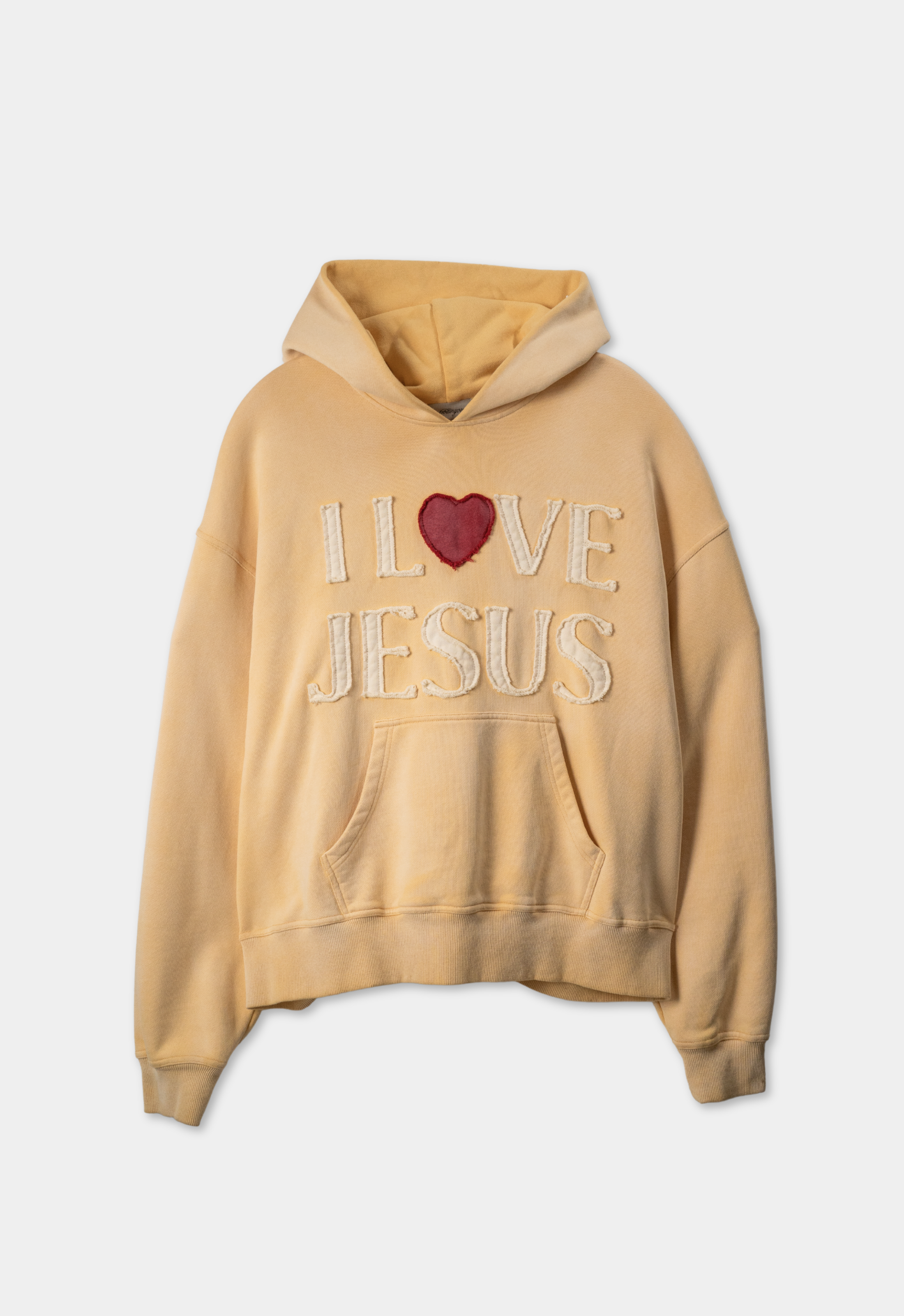"I LOVE JESUS" HOODIE (BUTTER)