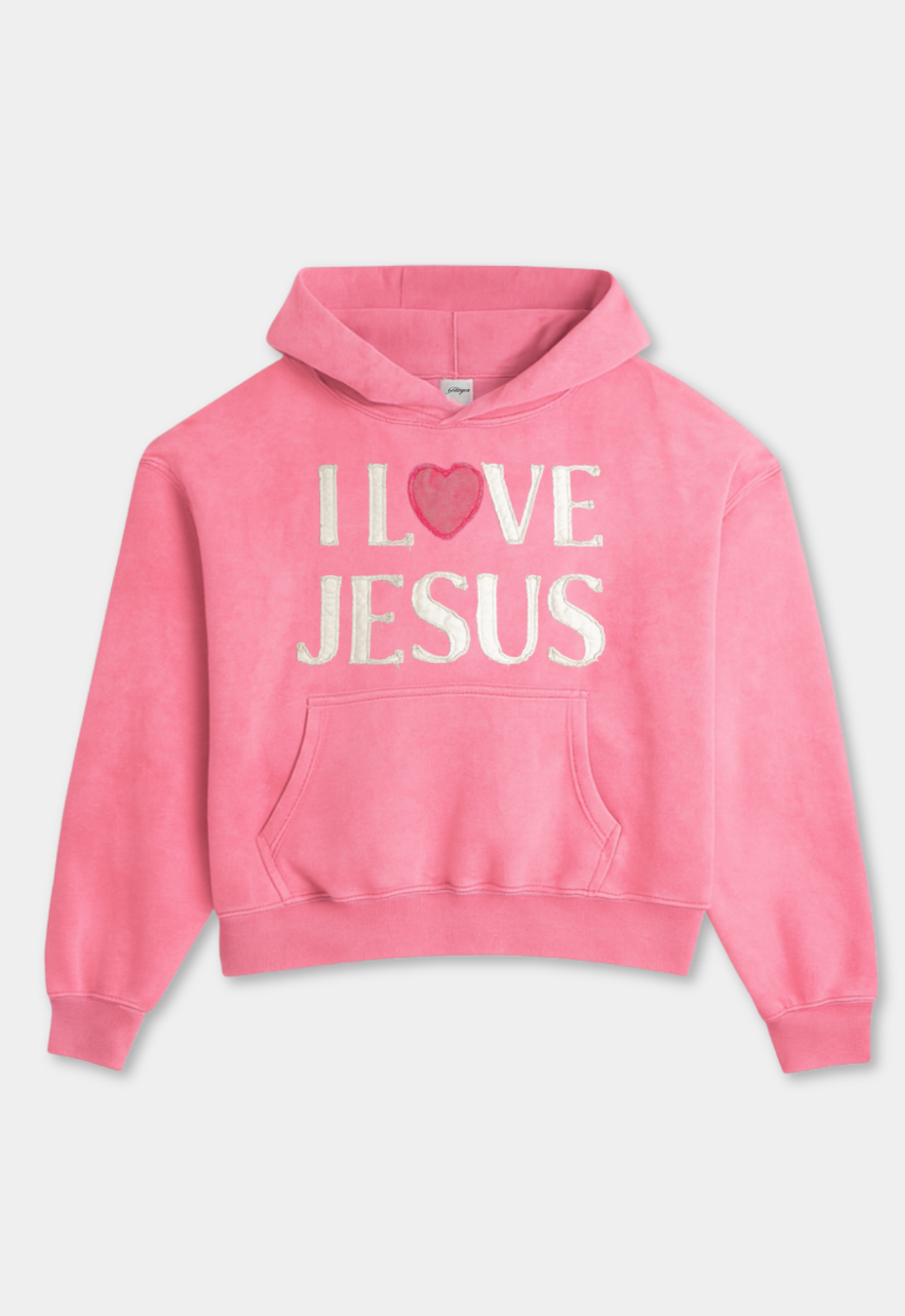 "I LOVE JESUS" HOODIE (PINK)
