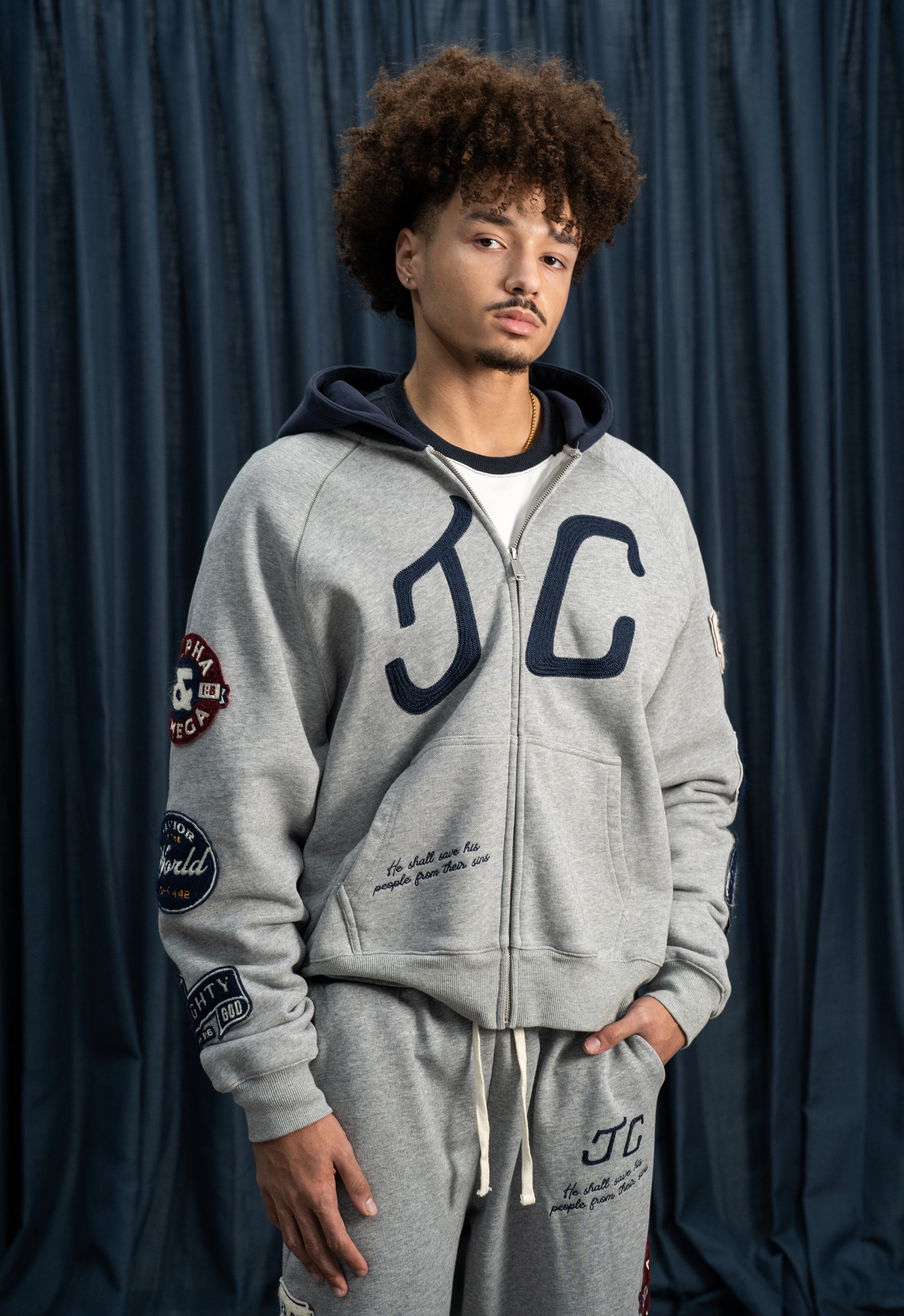 "JC" CHENILLE PATCH HOODIE