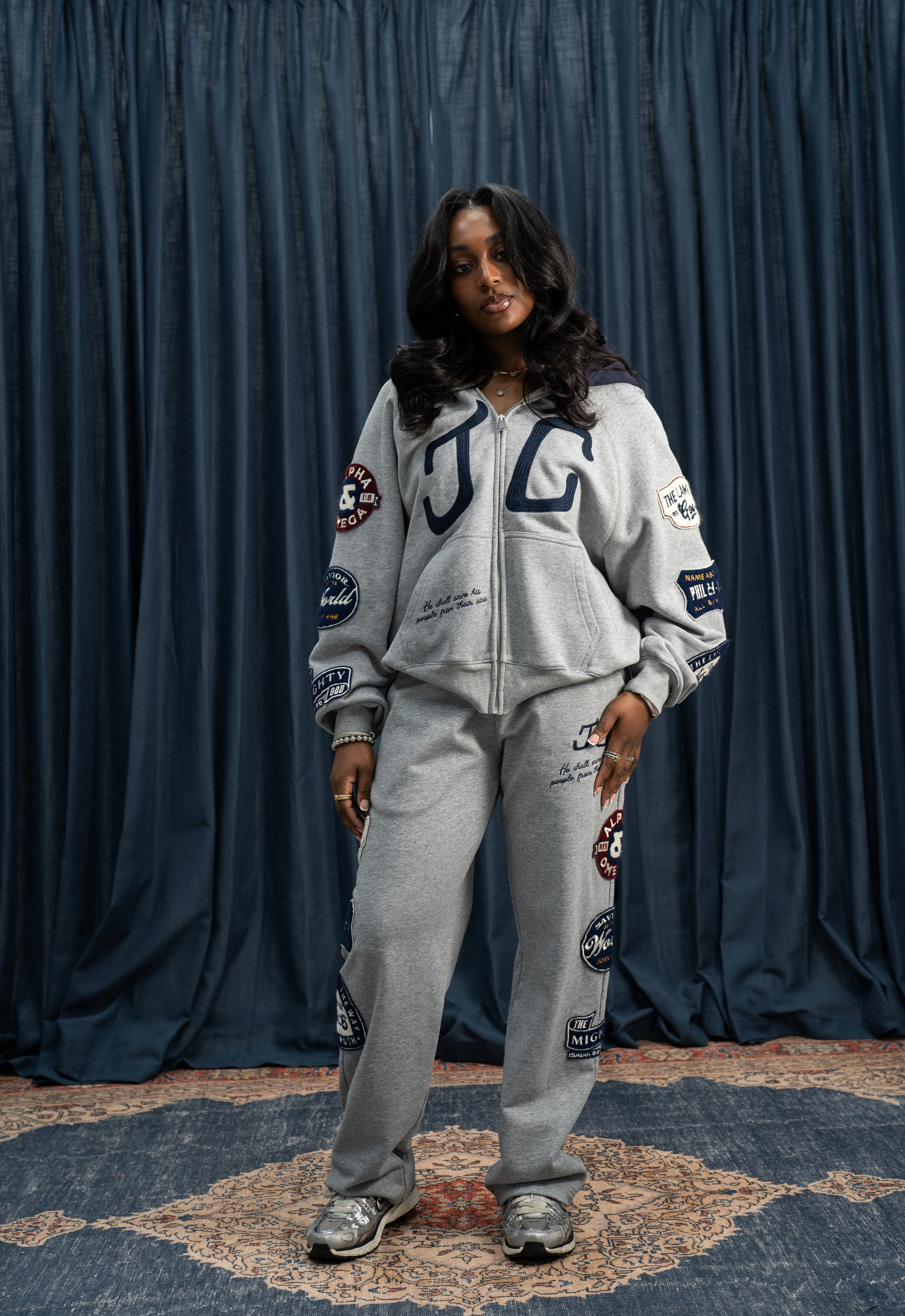 "JC" CHENILLE PATCH SWEATPANTS