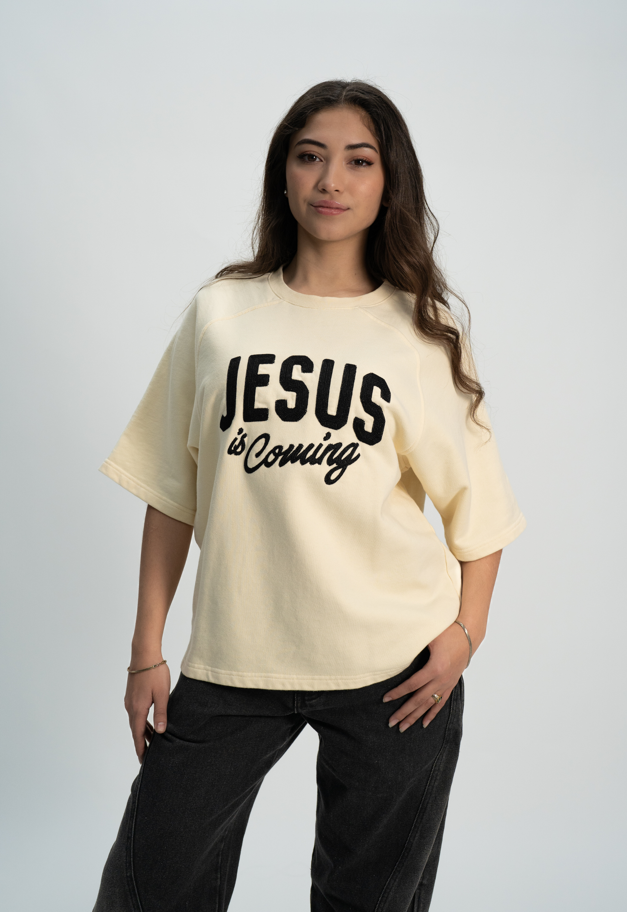 "JESUS IS COMING" TEE (CREAM)