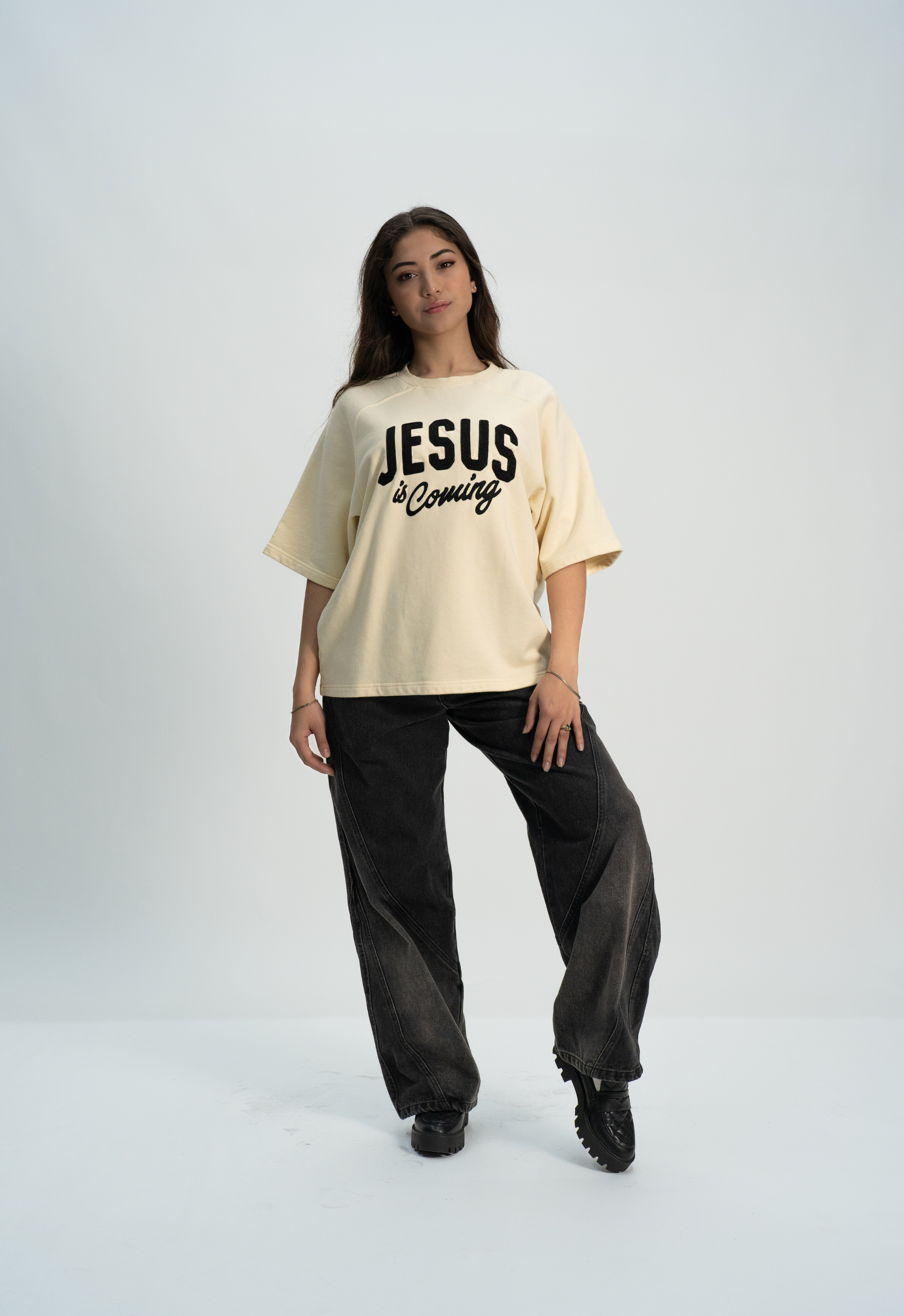 "JESUS IS COMING" TEE (CREAM)