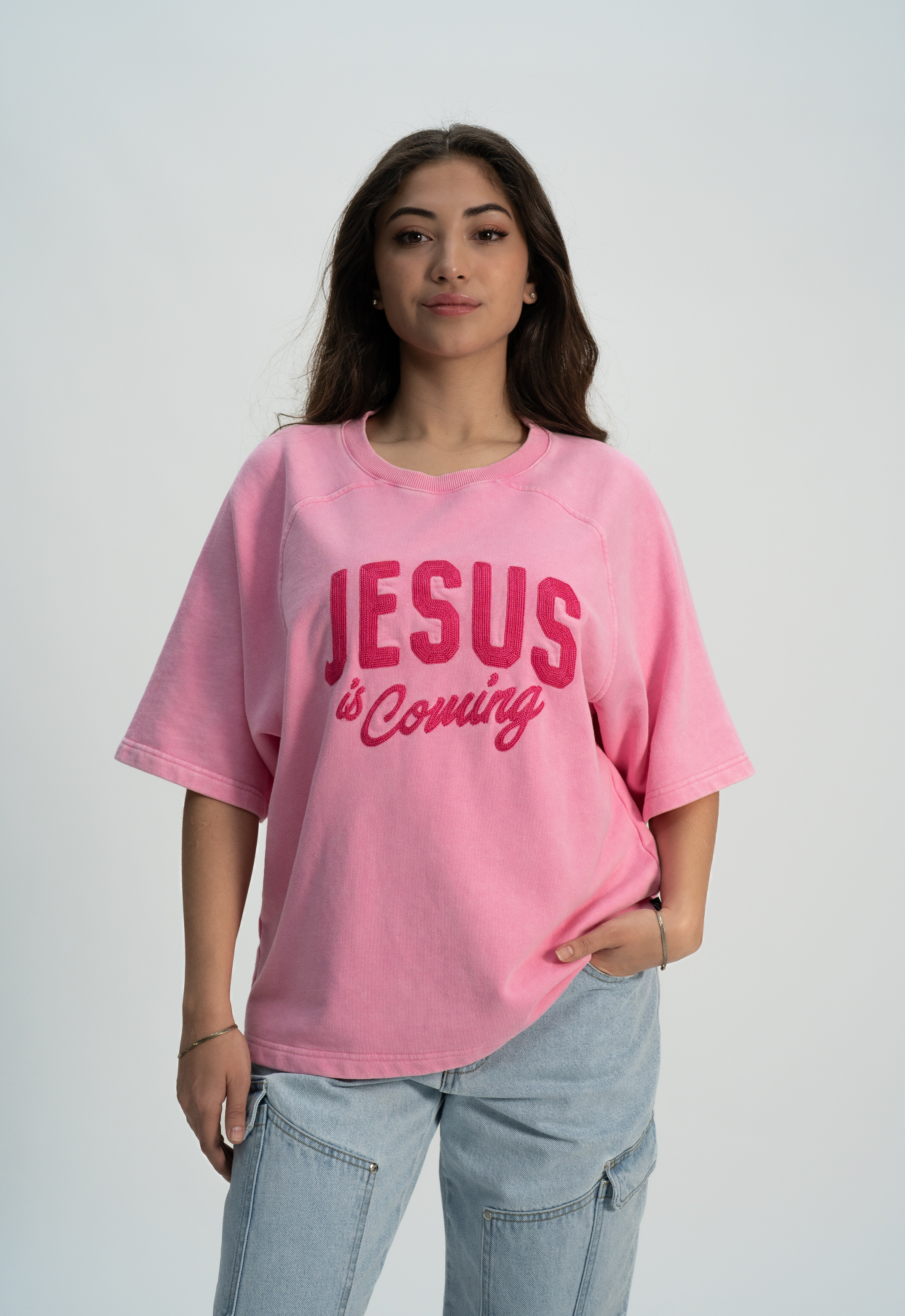 "JESUS IS COMING" TEE (PINK)