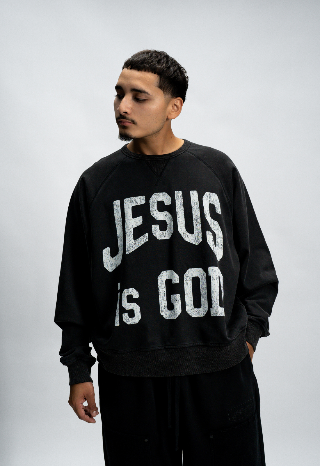 "JESUS IS GOD" CREWNECK (BLACK)