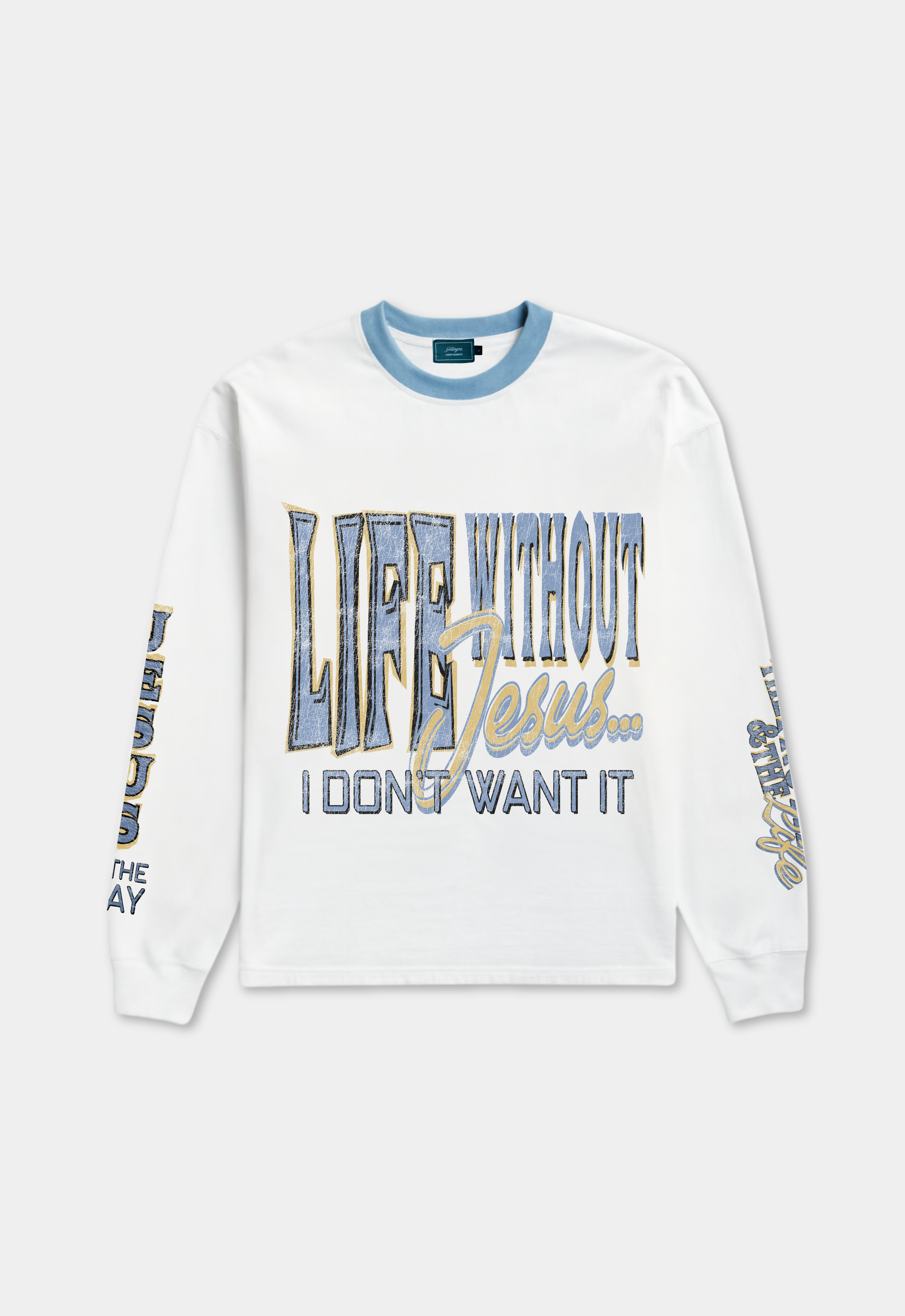 "LIFE WITH JESUS" L/S BOXY TEE