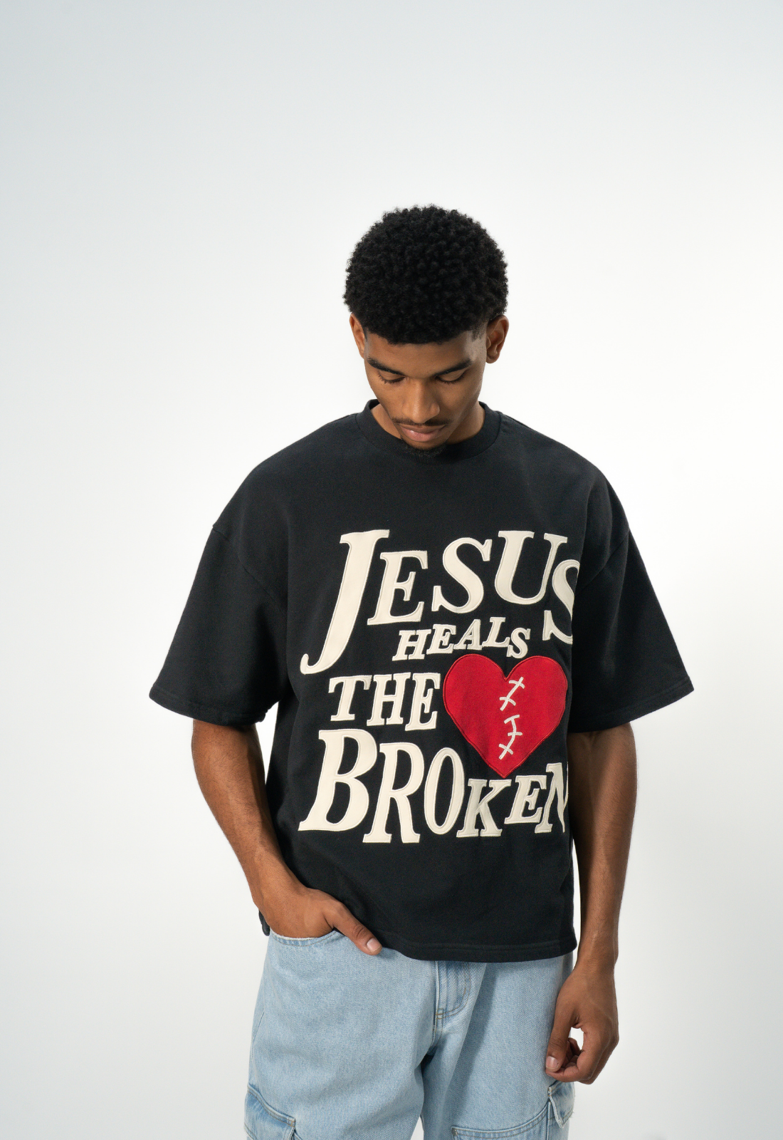 "MENDED" TEE (BLACK)