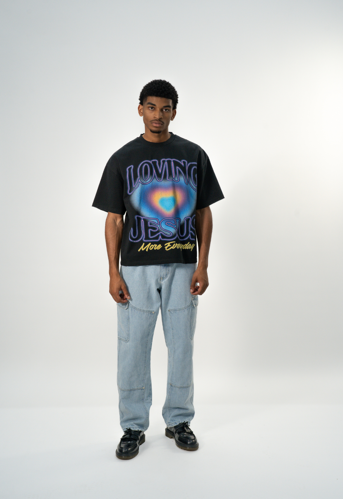 "MORE JESUS" BOXY TEE