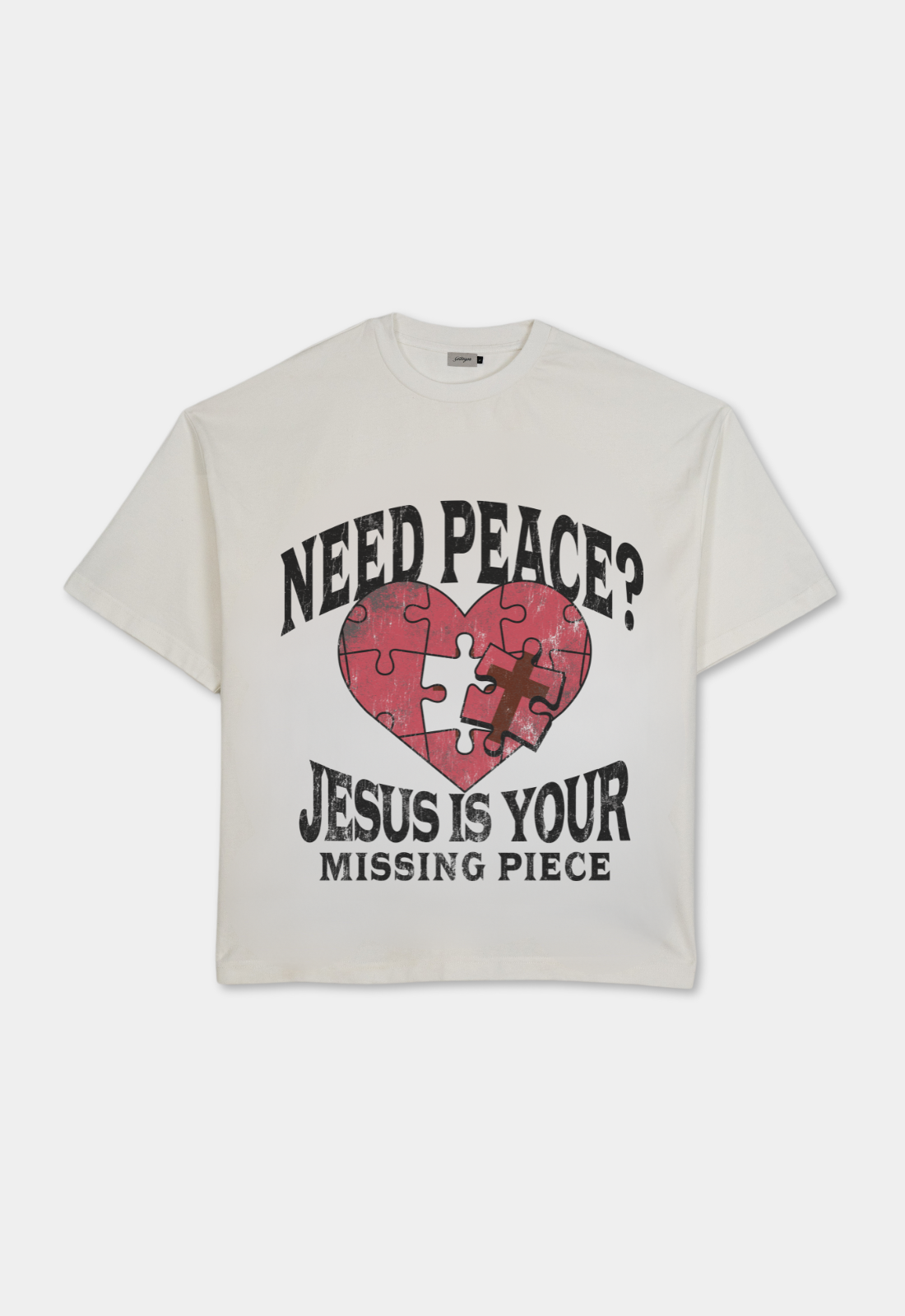 "NEED PEACE" BOXY TEE
