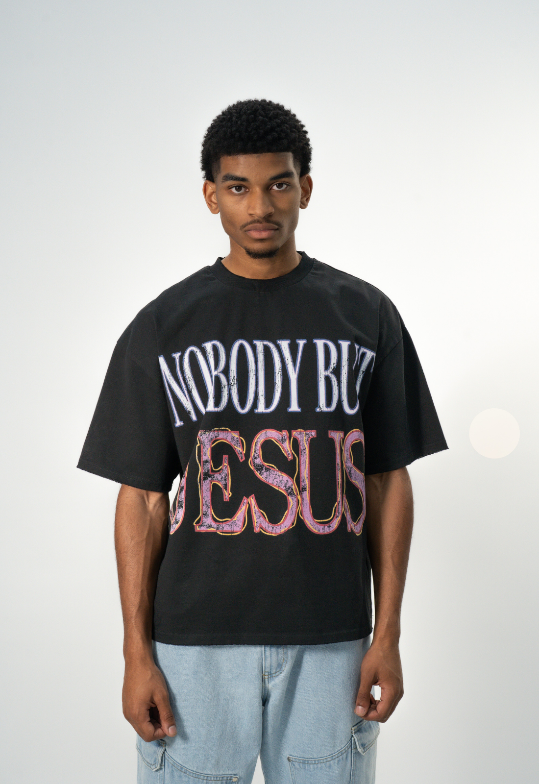"NOBODY BUT JESUS" BOXY TEE