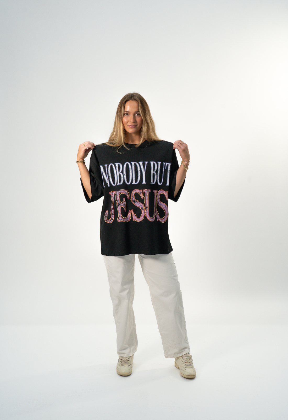 "NOBODY BUT JESUS" BOXY TEE