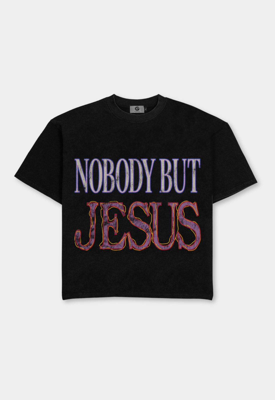 "NOBODY BUT JESUS" BOXY TEE