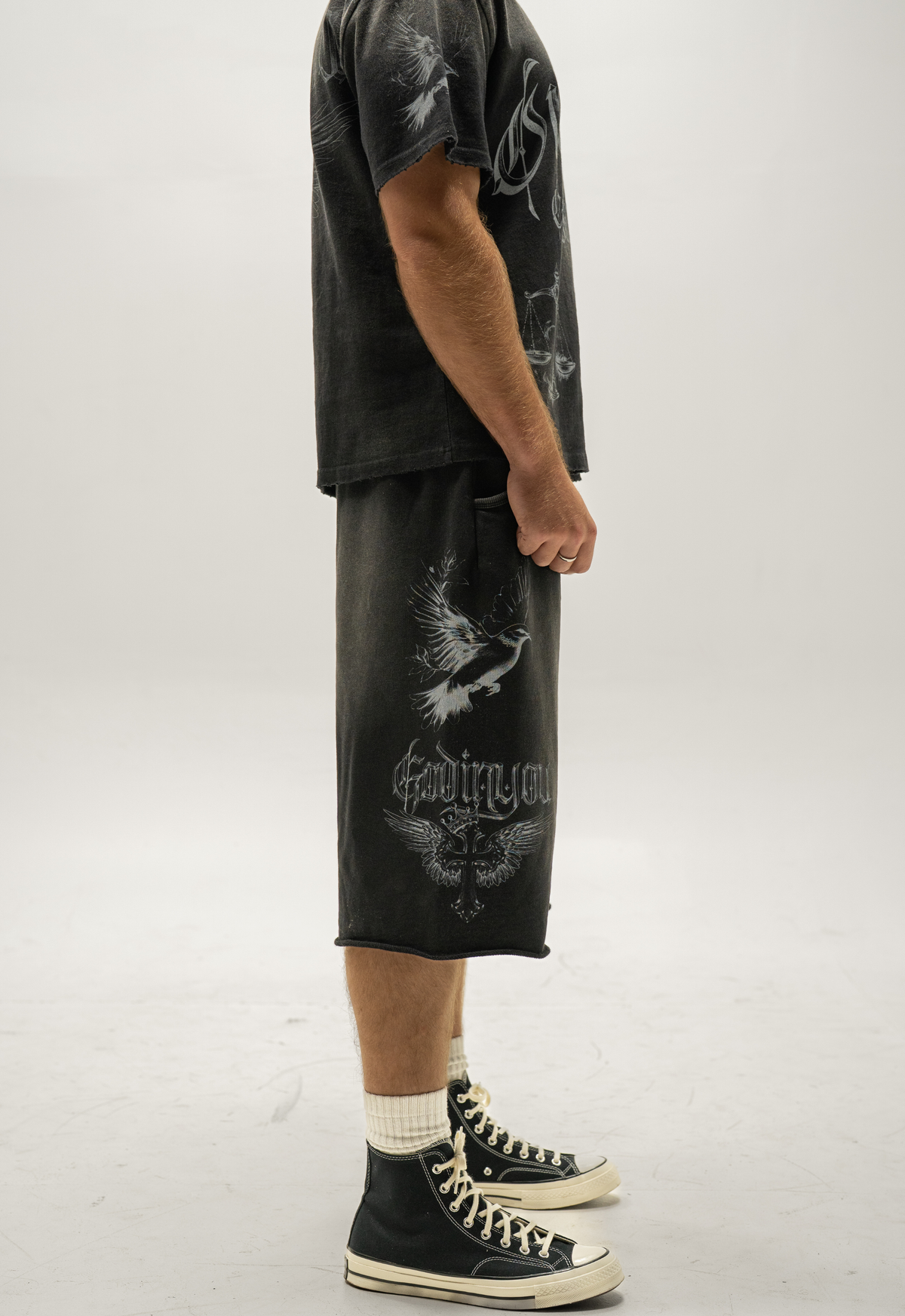 "ONLY GOD CAN JUDGE ME" SWEATSHORTS