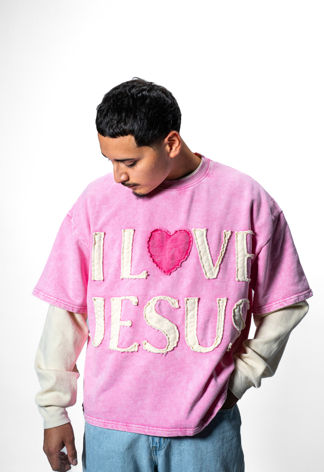 "I LOVE JESUS" TEE (PINK)