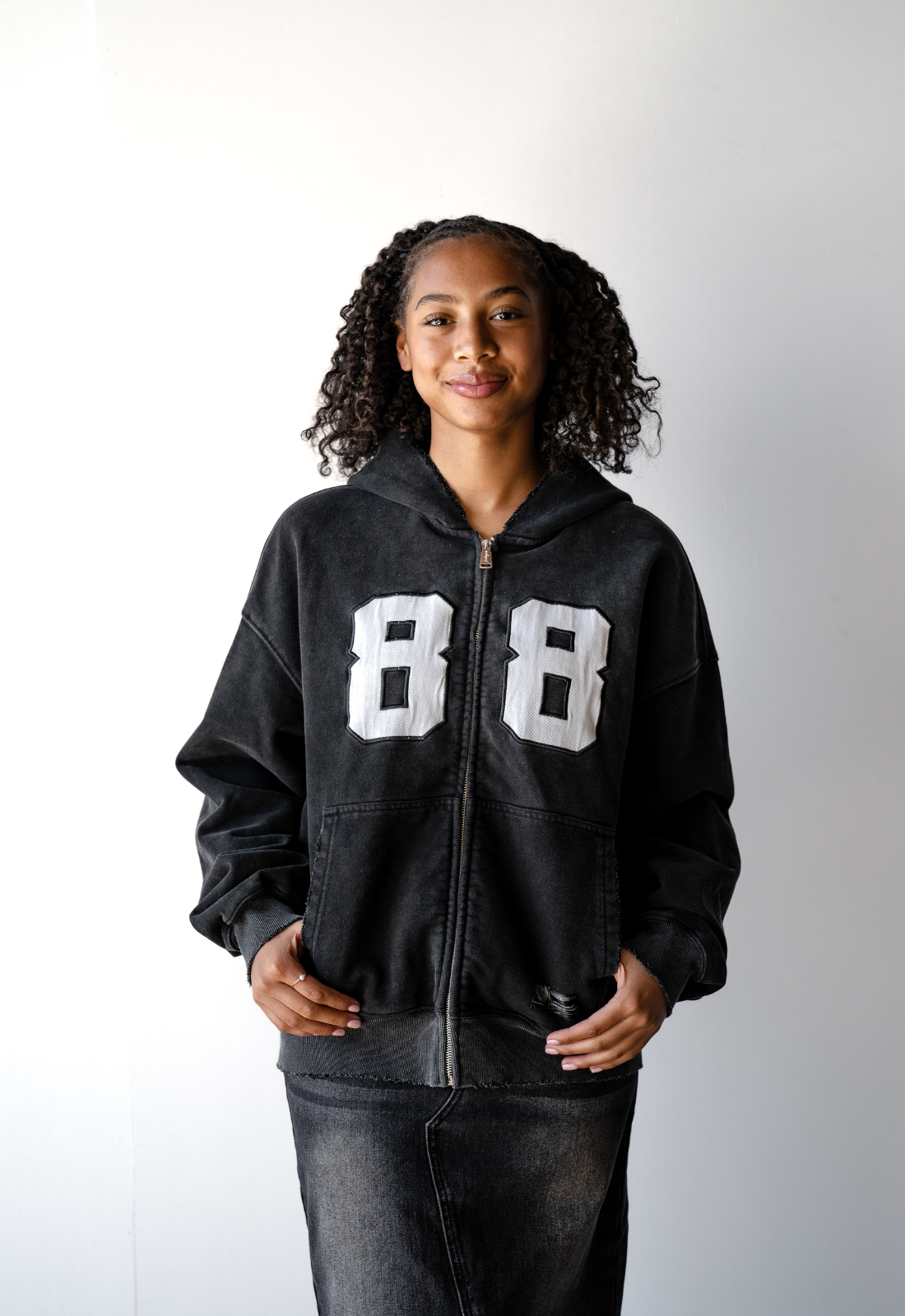 "PLEASE GOD" ZIP UP HOODIE