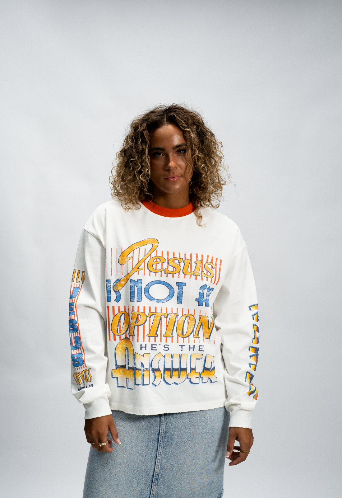 "THE ANSWER" L/S BOXY TEE