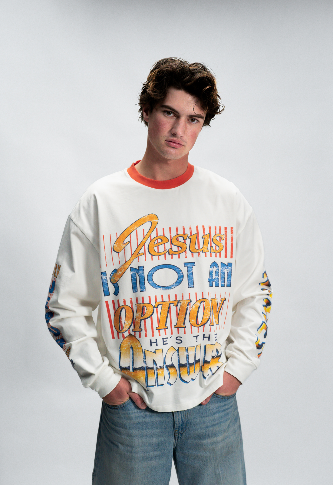 "THE ANSWER" L/S BOXY TEE