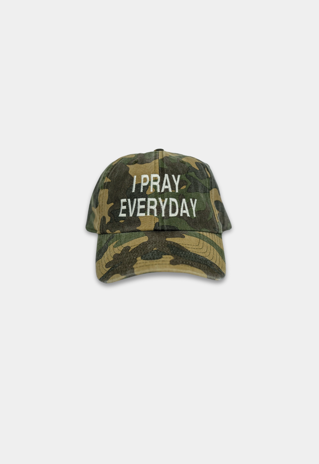 "I PRAY EVERYDAY" CAMO DAD HAT