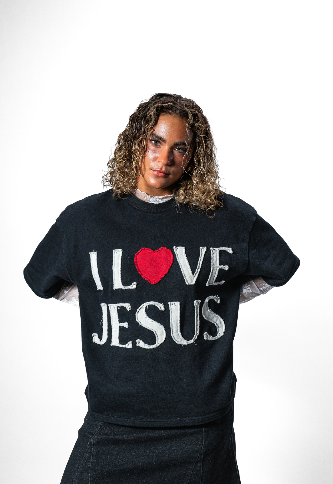 "I LOVE JESUS" TEE (BLACK)