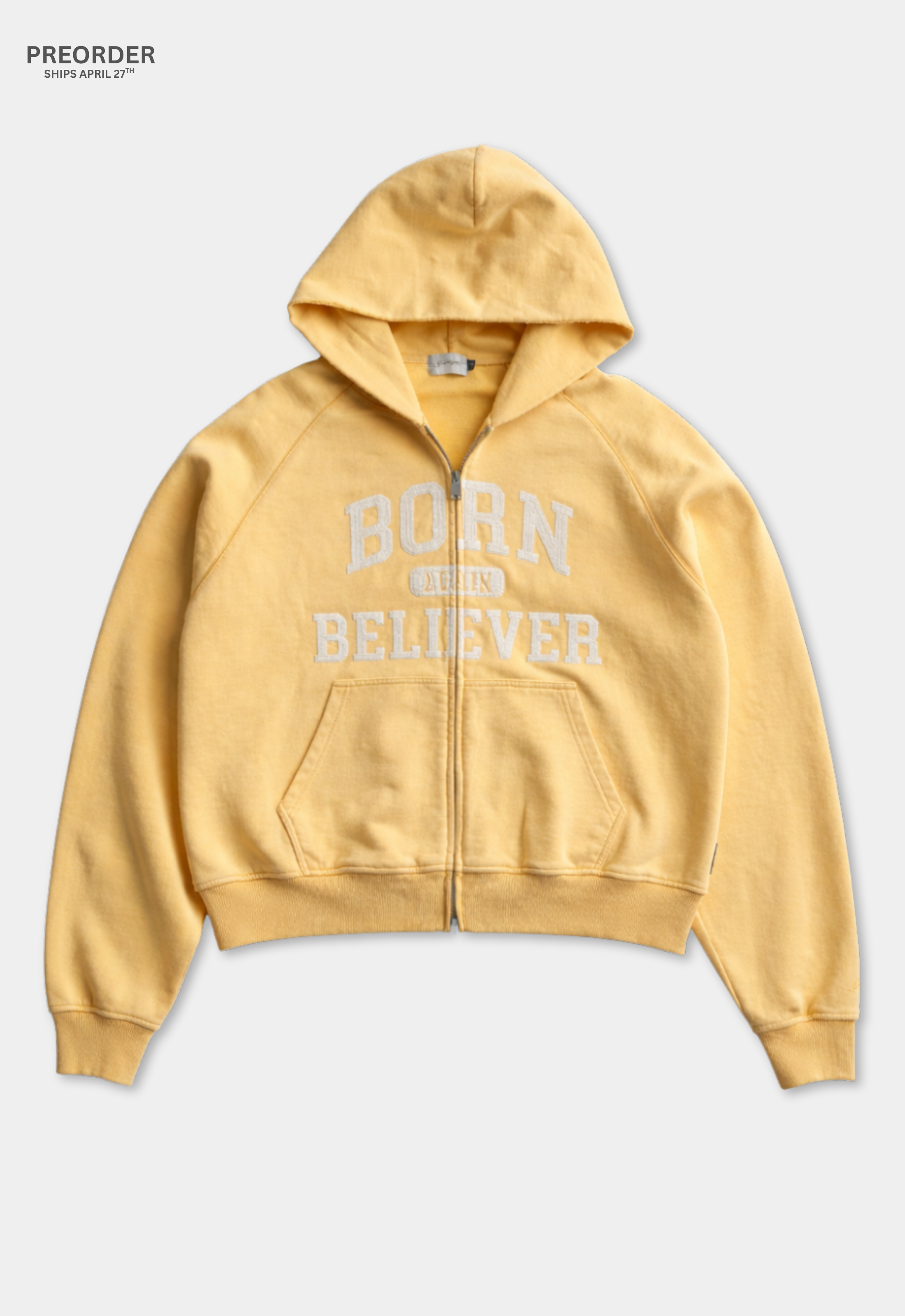 "BORN AGAIN" ZIP-UP HOODIE