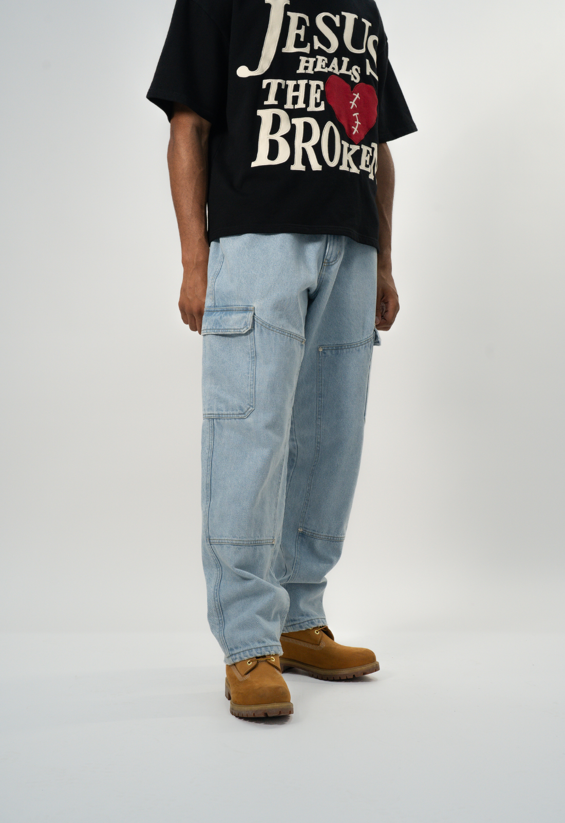 "CARPENTER CARGO" DENIM JEANS