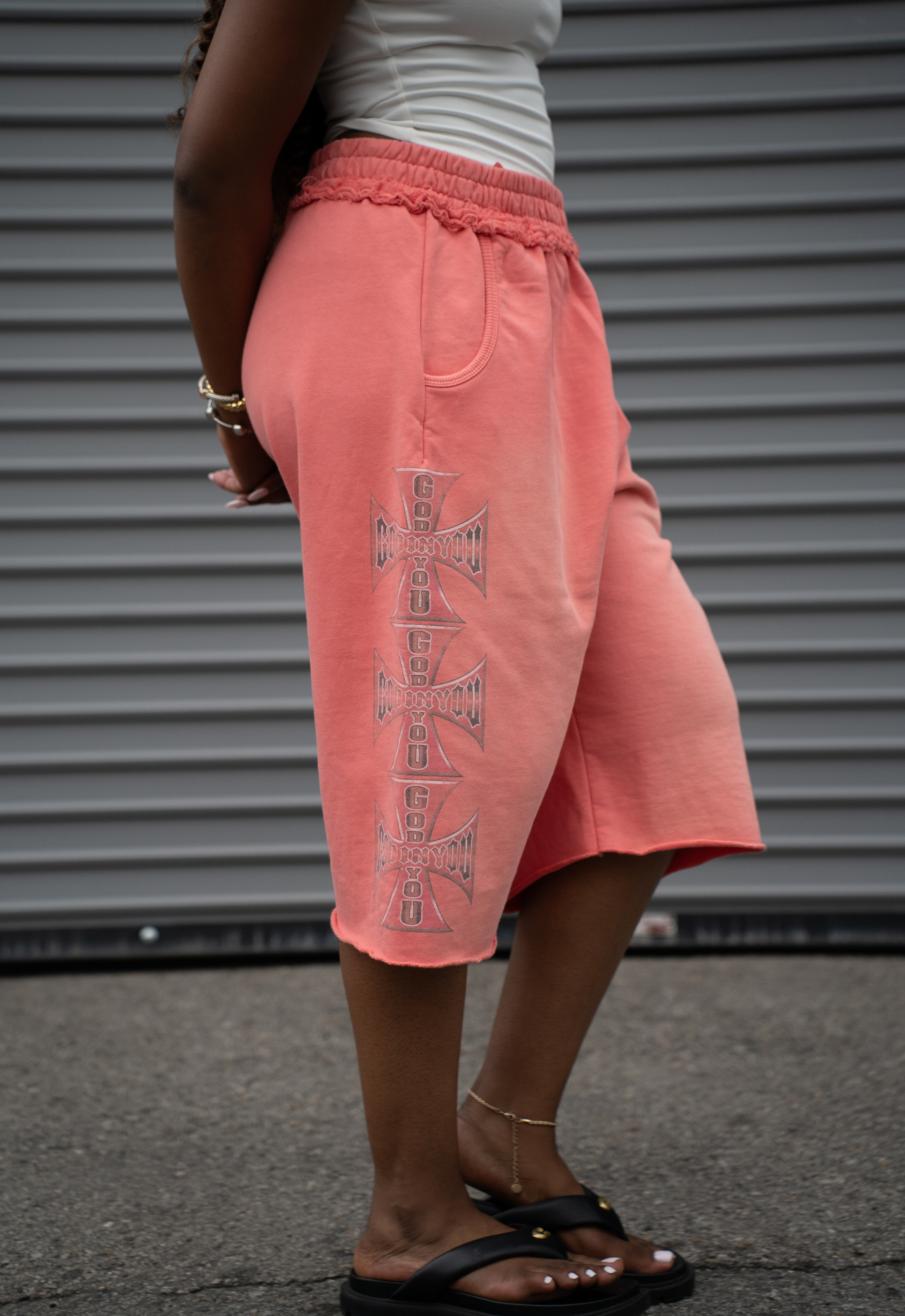 "CHOPPER" SWEATSHORTS (CORAL)