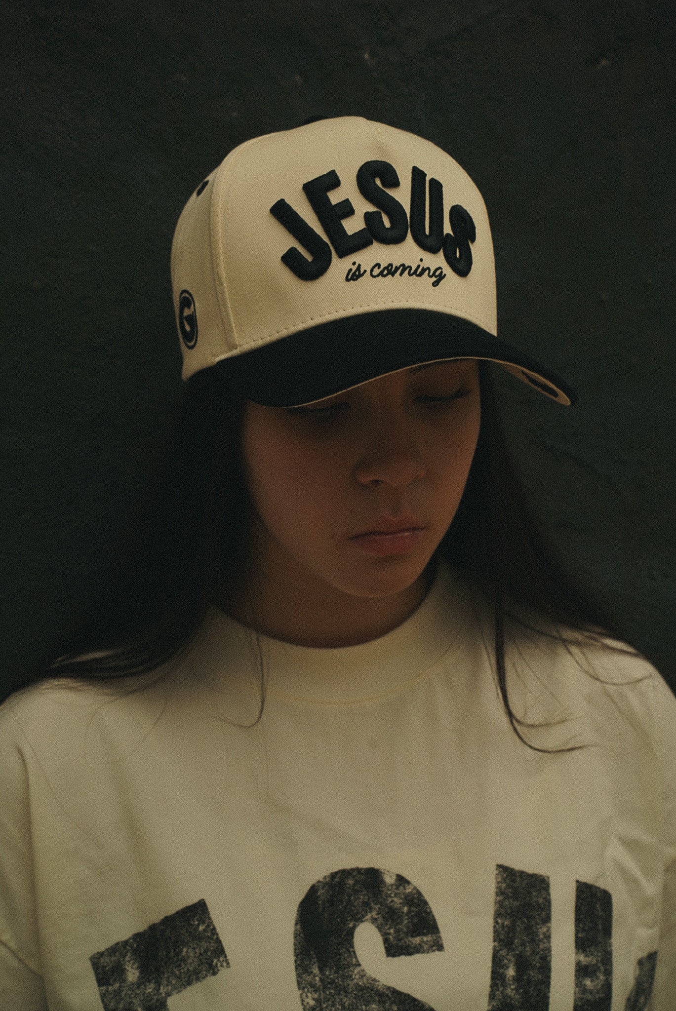 JESUS IS COMING SNAPBACK (CREAM)