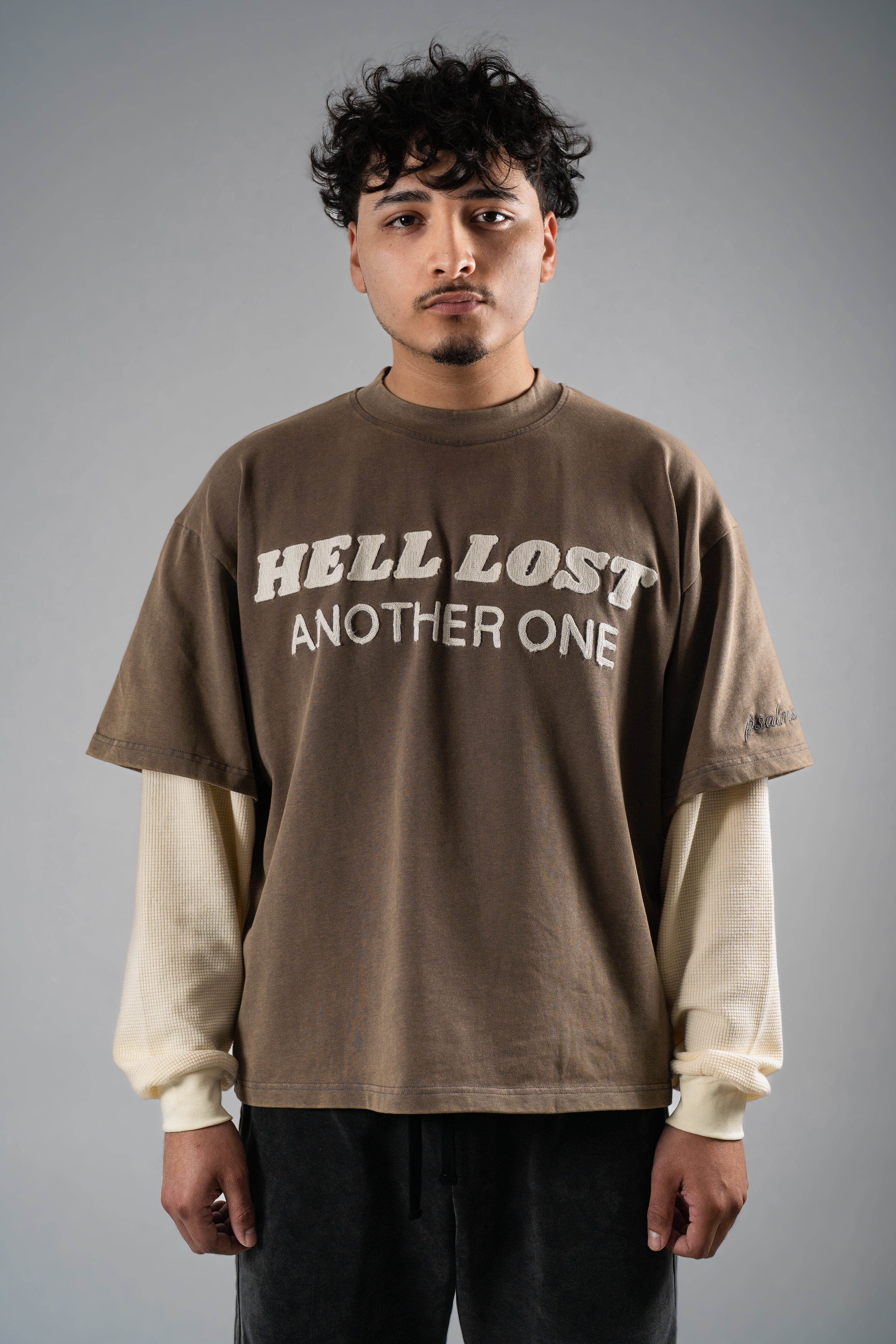 "HELL LOST" DOUBLE LAYERED BOXY TEE