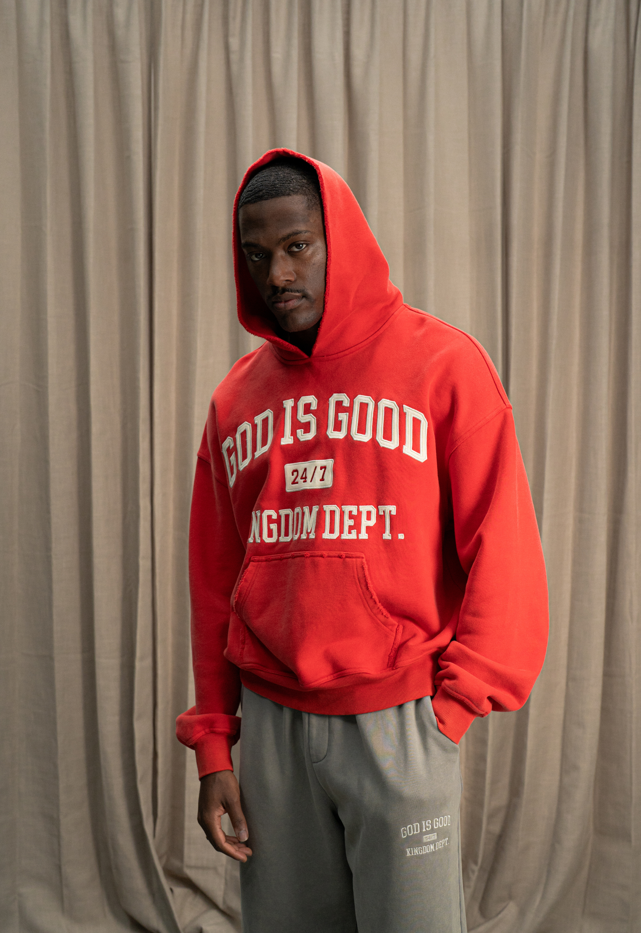 "GOD IS GOOD 2.0" HOODIE (RED)