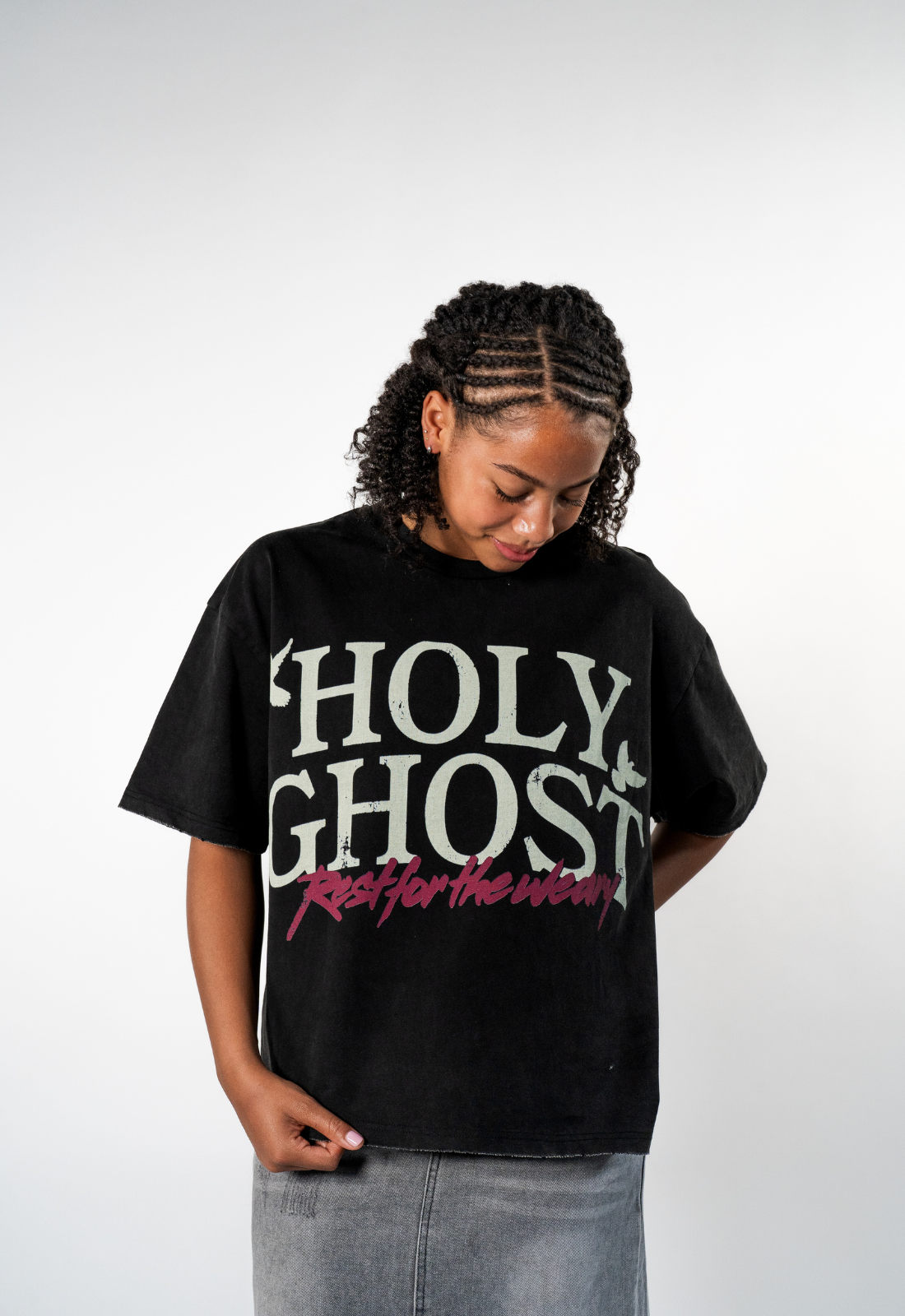 "HOLY GHOST" BOXY TEE