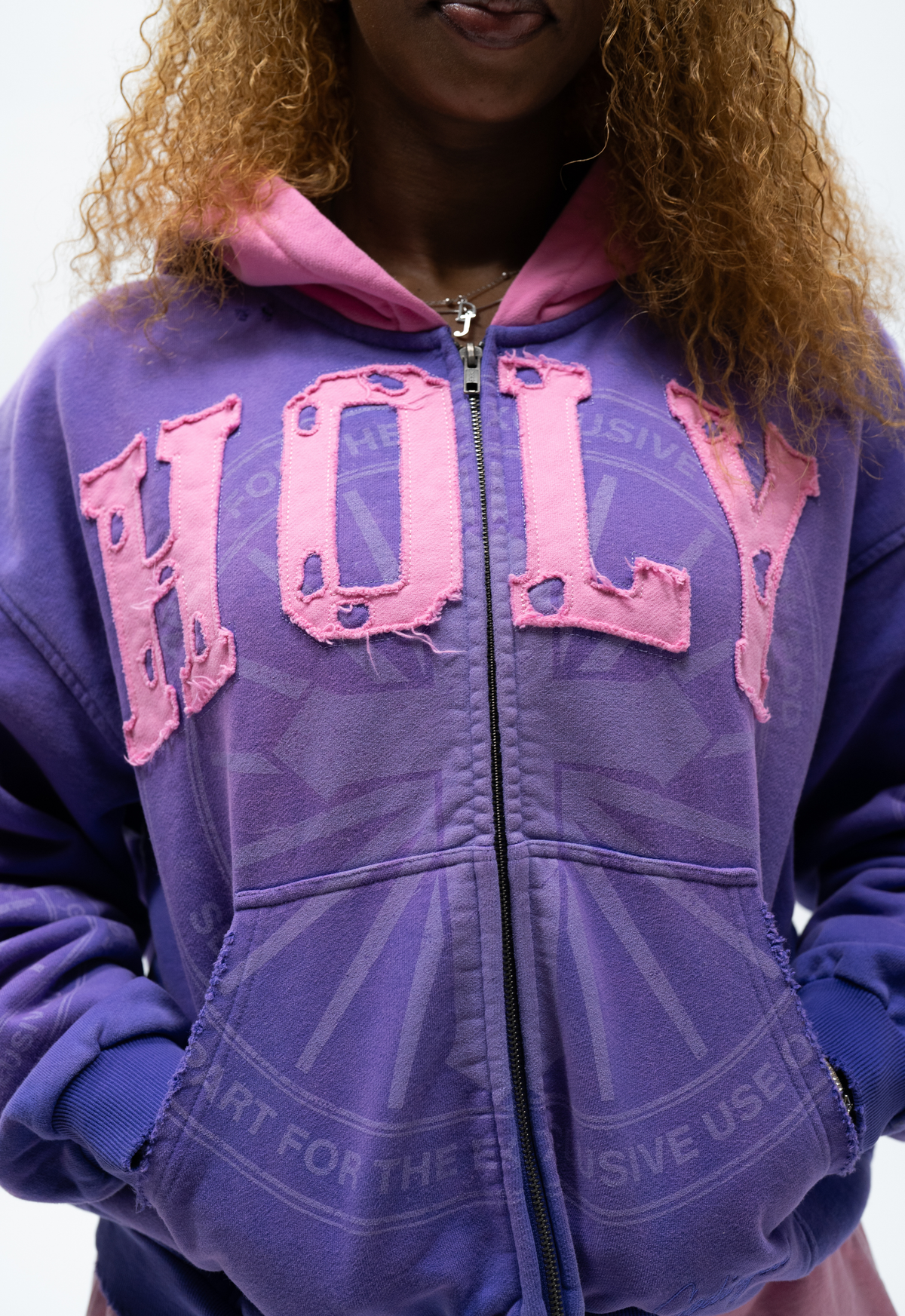 "HOLY" ZIP-UP HOODIE