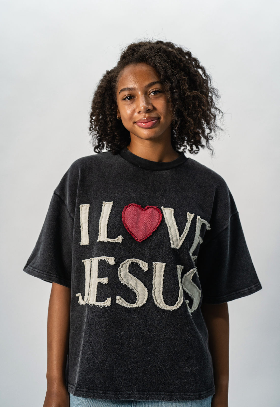 "I LOVE JESUS" TEE (BLACK)