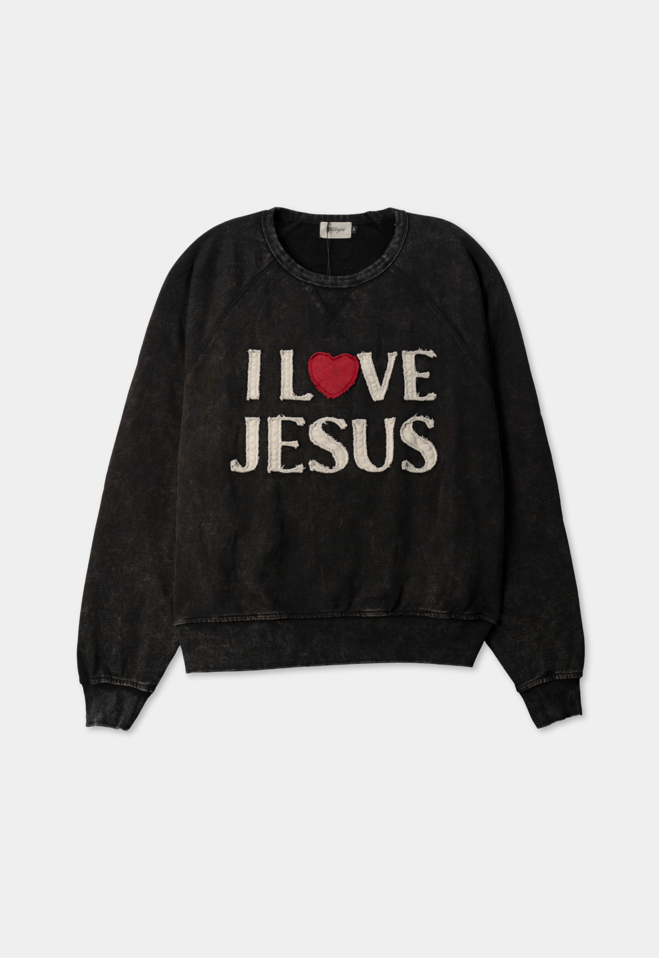 "I LOVE JESUS" CREWNECK (BLACK)