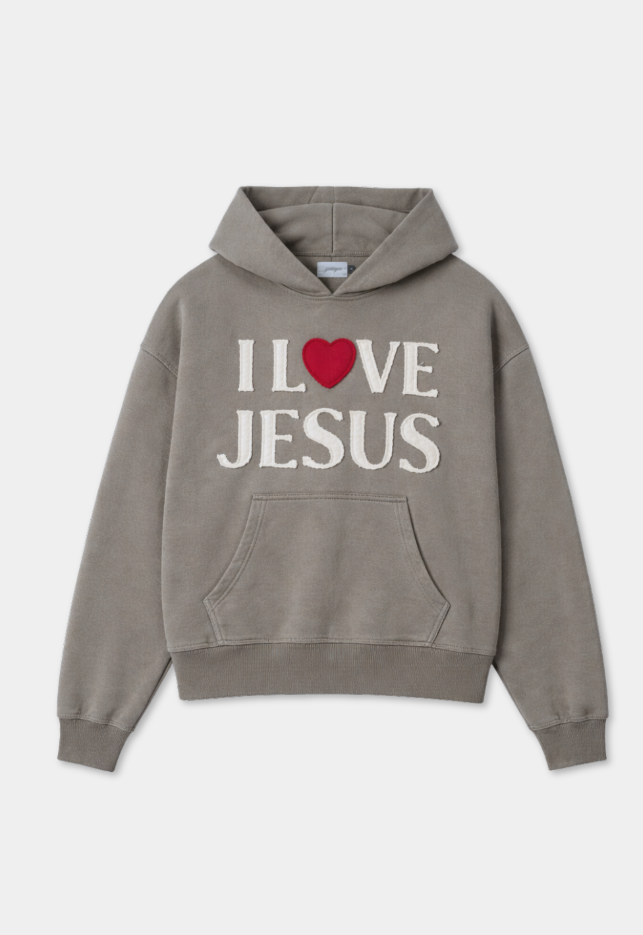"I LOVE JESUS" HOODIE (GREY)