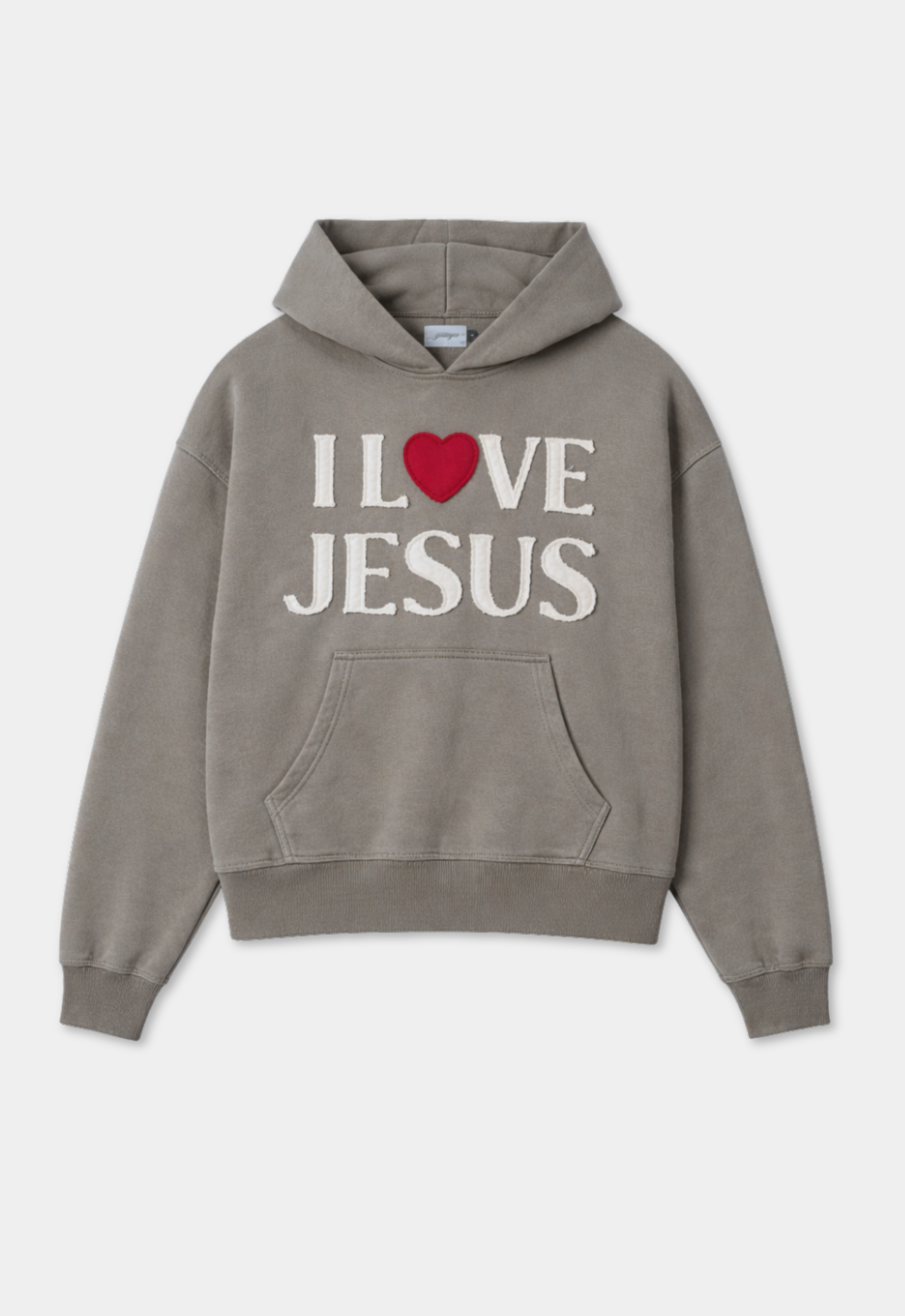 "I LOVE JESUS" HOODIE (GREY)