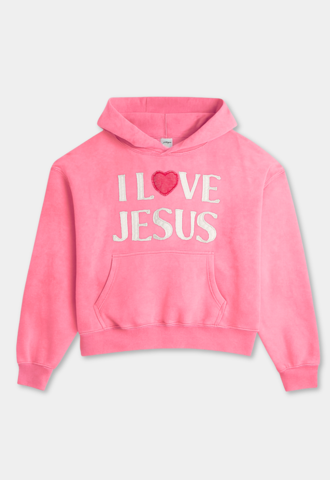 "I LOVE JESUS" HOODIE (PINK)