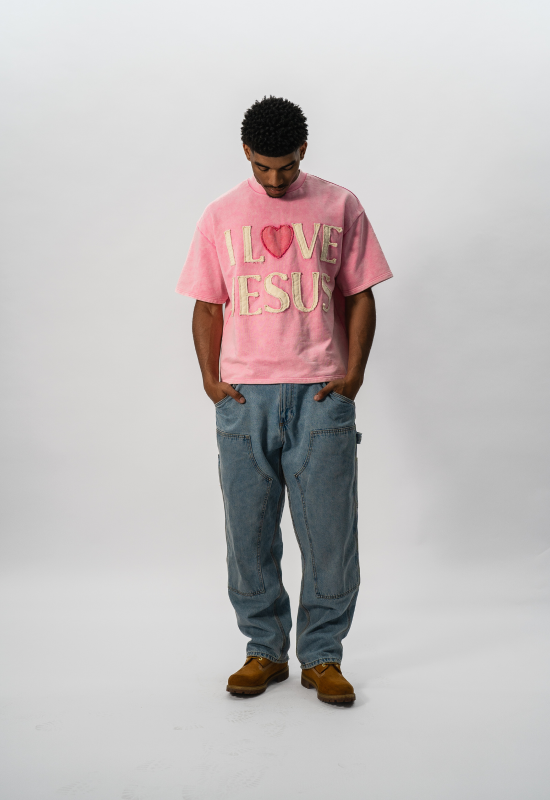 "I LOVE JESUS" TEE (PINK)