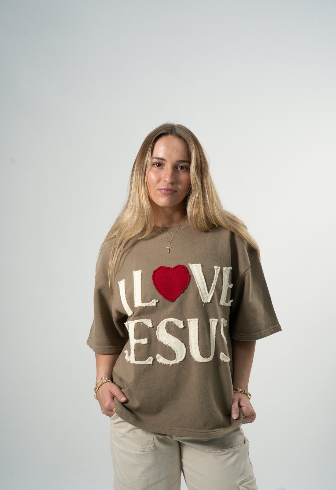 "I LOVE JESUS" TEE (MOCHA)