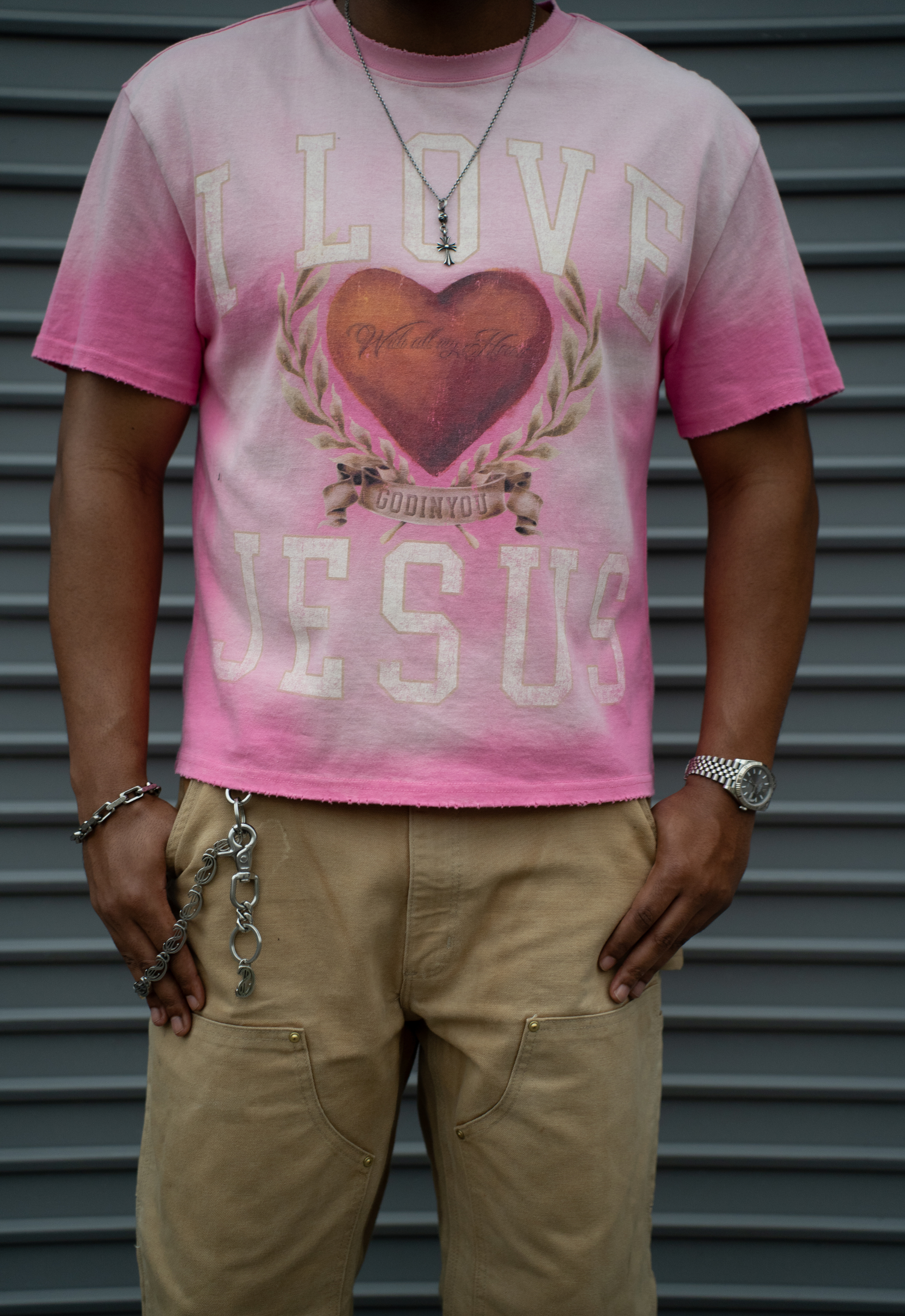"I LOVE JESUS" TEE (PINK)